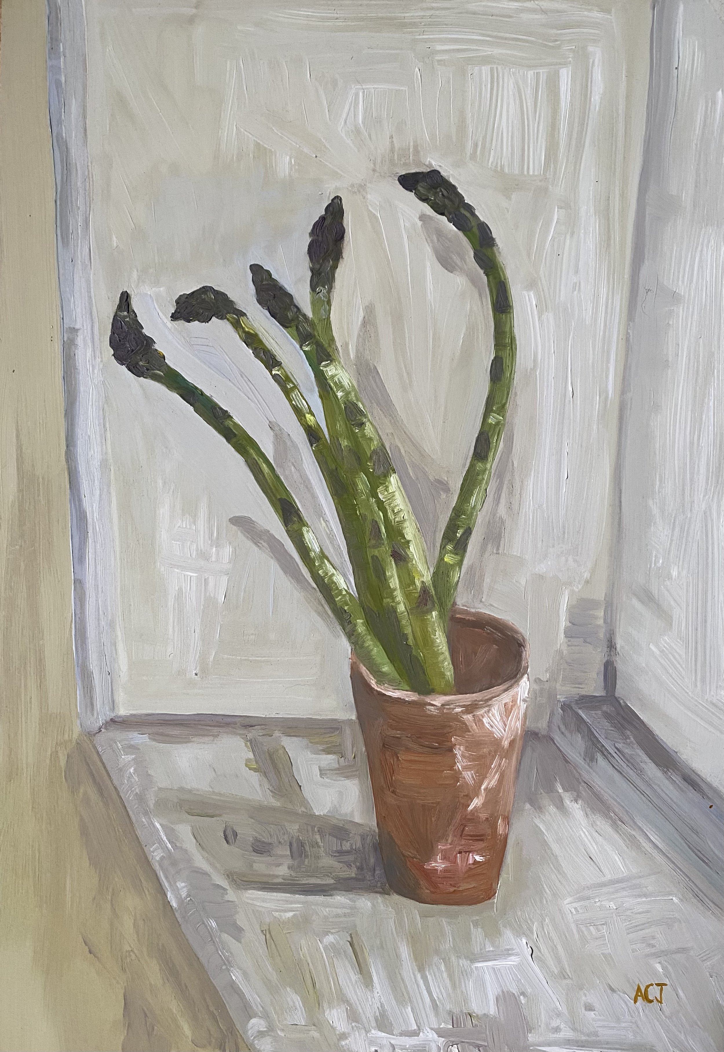 'Asparagus Pot'. 42 x 29cm. Oil on board. £460.jpeg