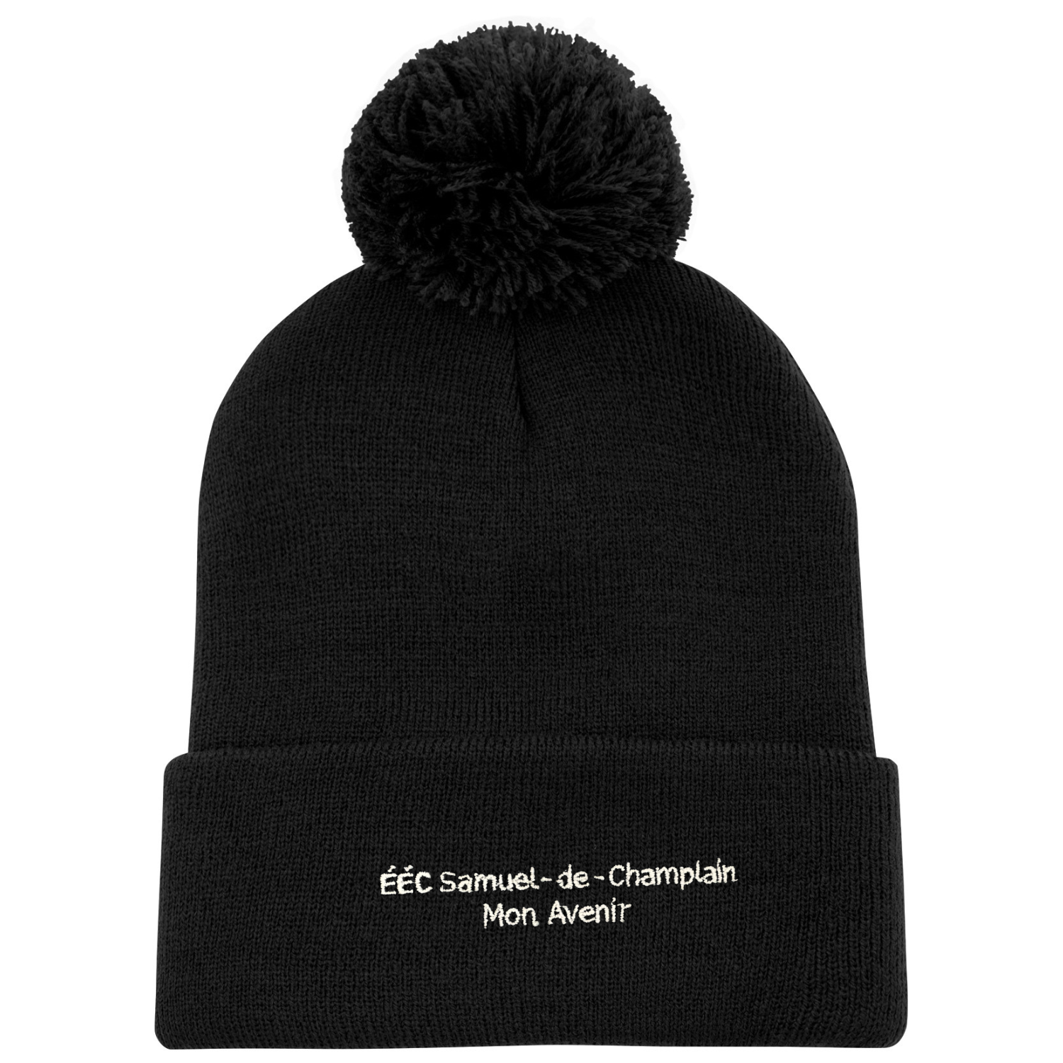 Adult Pom Toque Black - Back.png