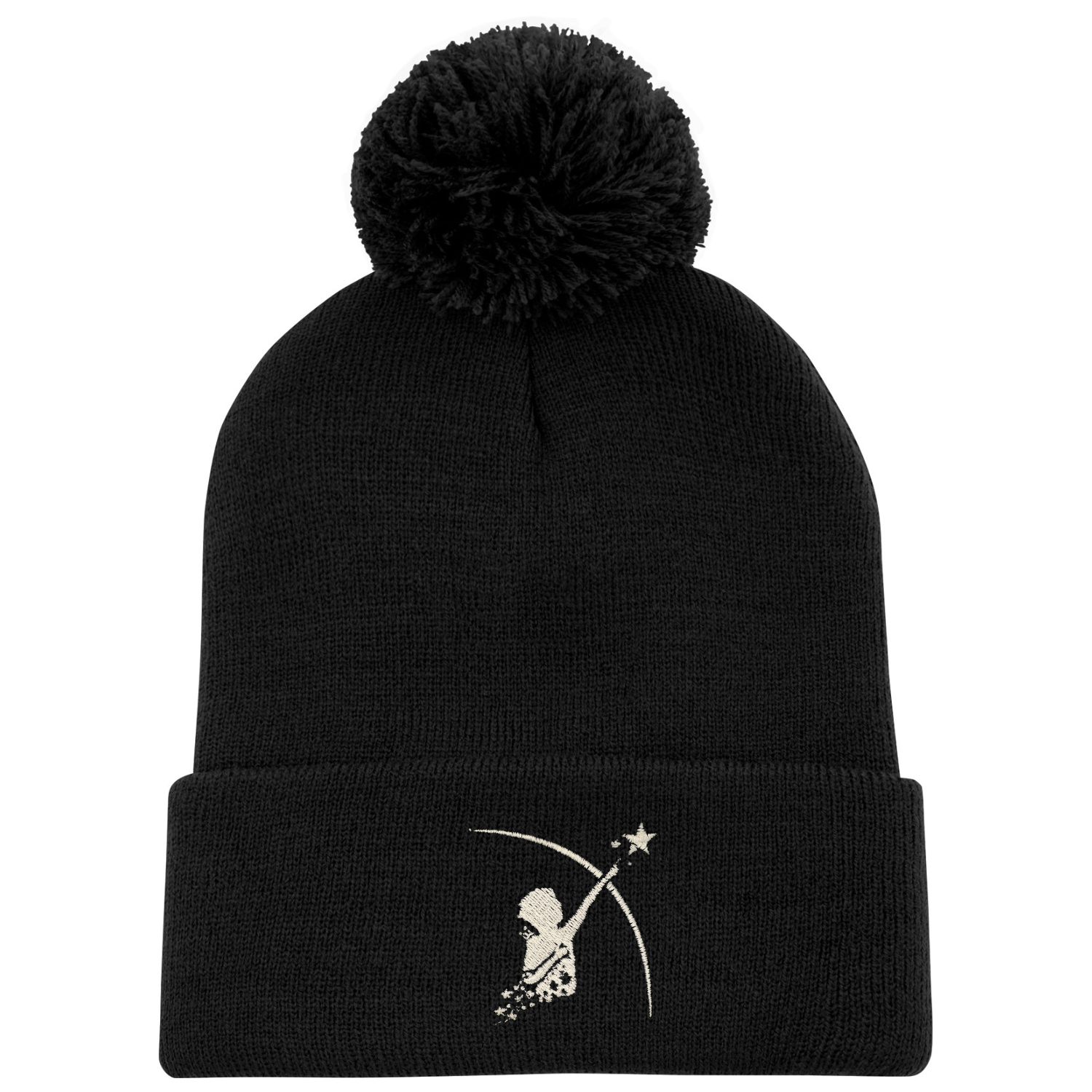 Adult Pom Toque Black - Front.png