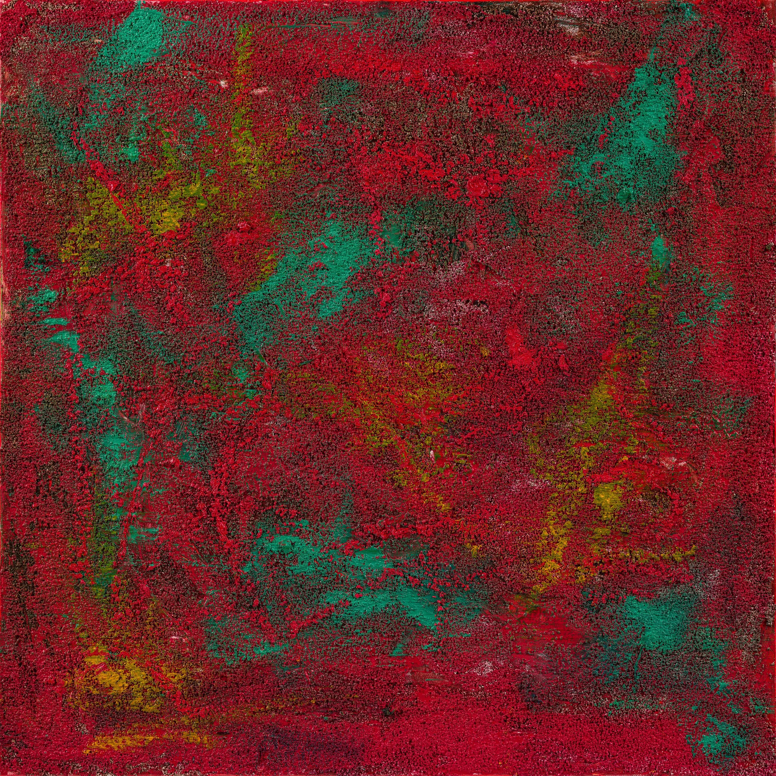 III. Lava - 30” x 30” - acrylic, oil & pumice. 2024. 