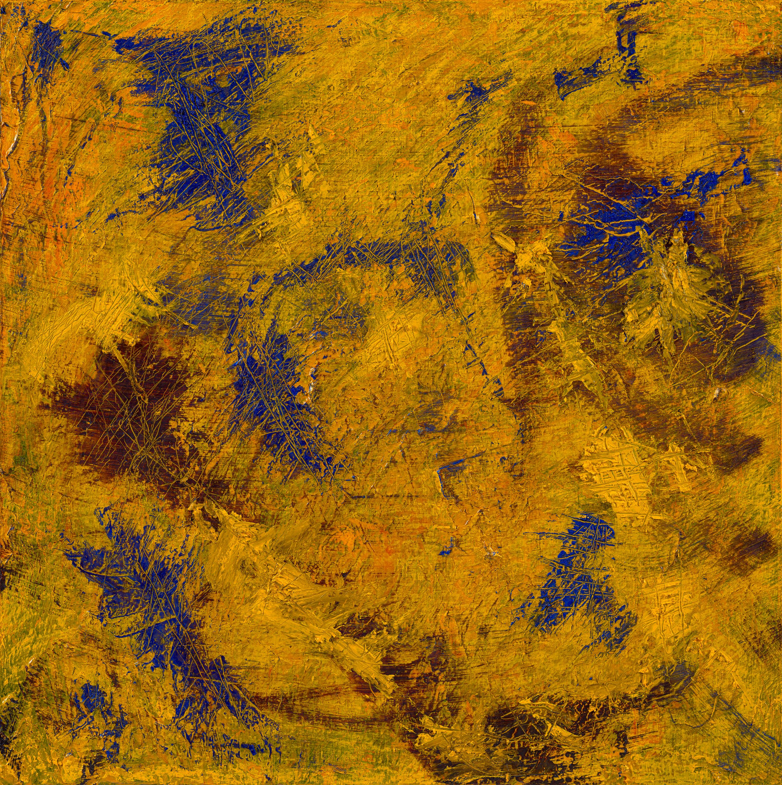 II. Amber - 30” x 30” - acrylic, oil & resin. 2024. 