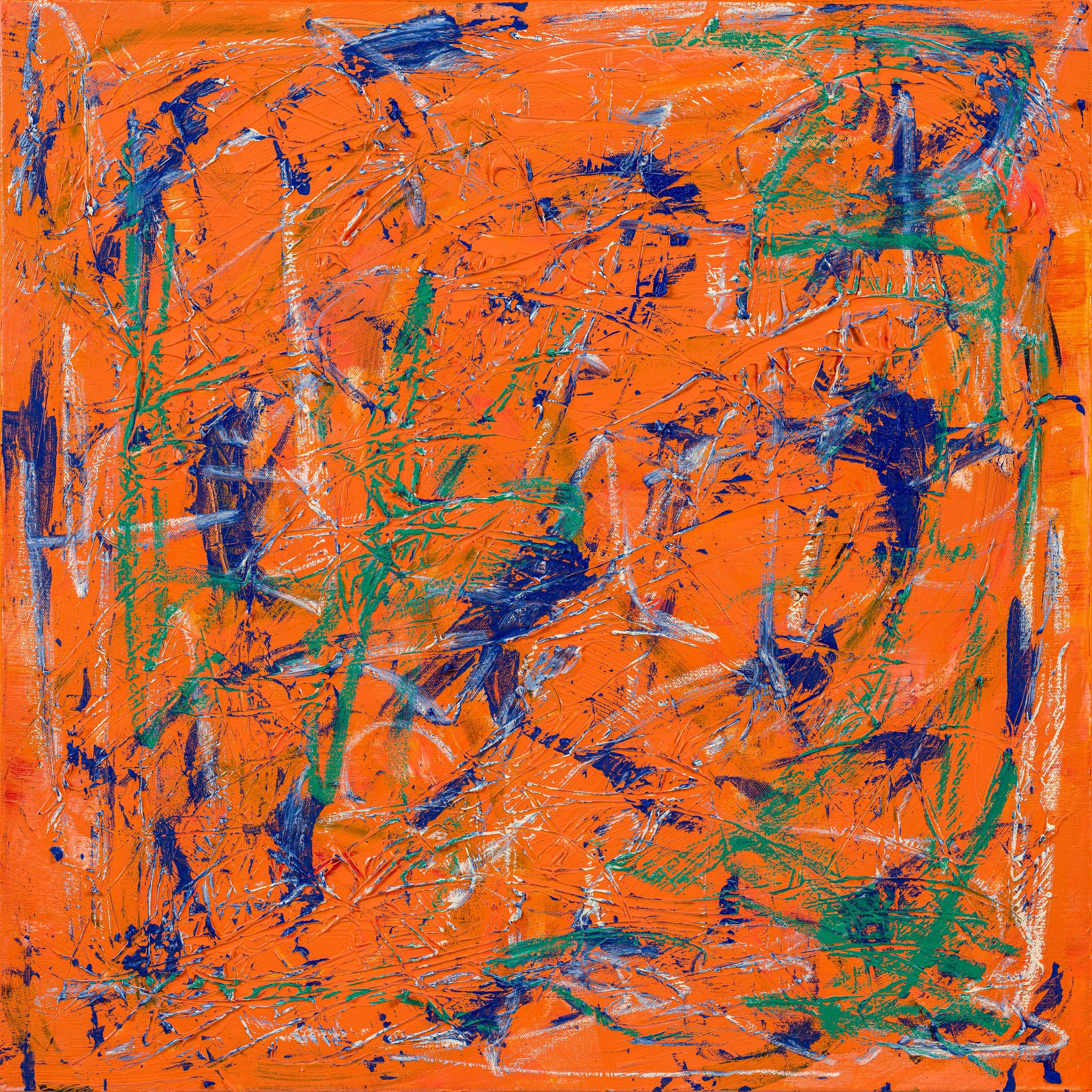 VI. Tangerine - 30” x 30” - acrylic & oil. 2024. 