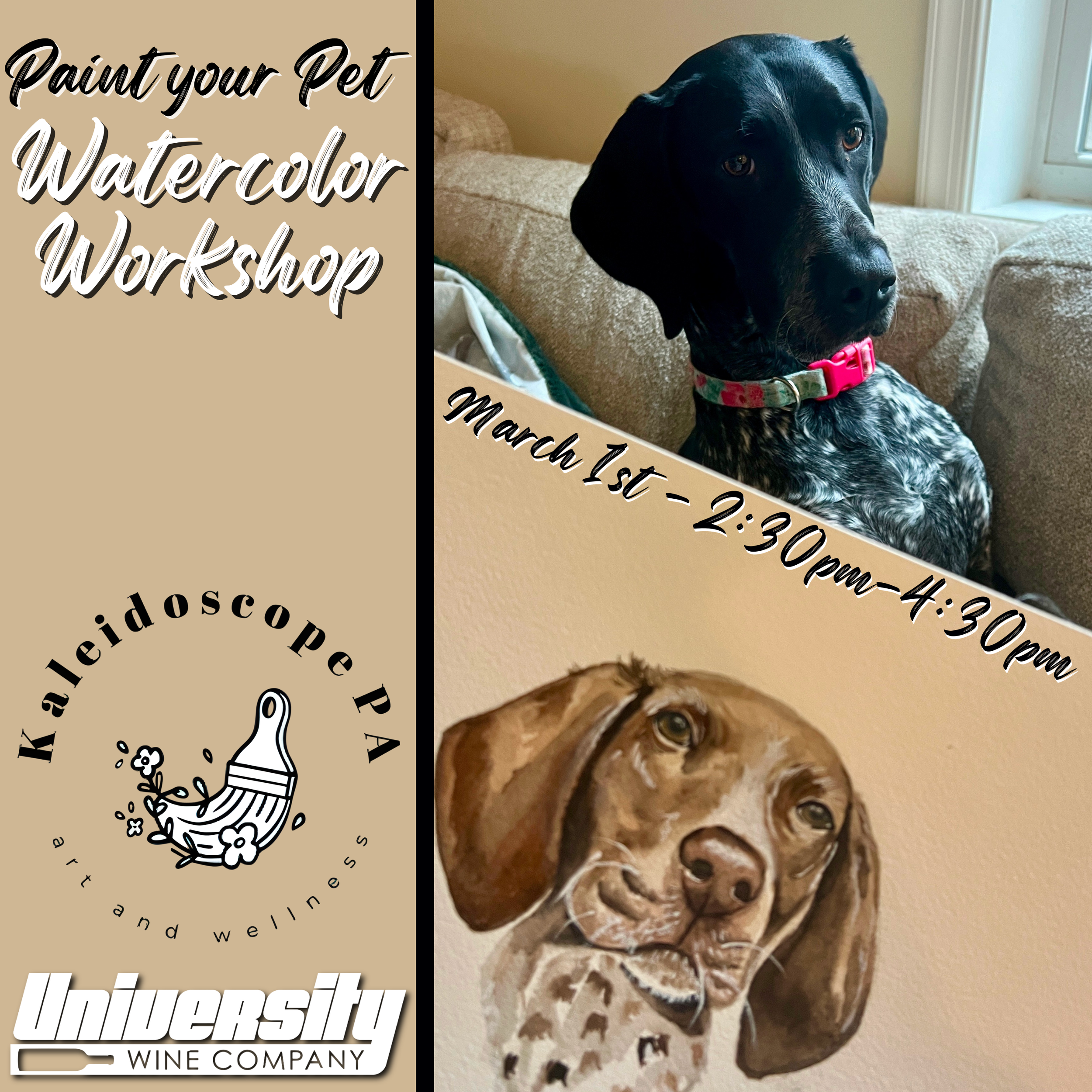 Paint Your Pet Watercolor Workshop