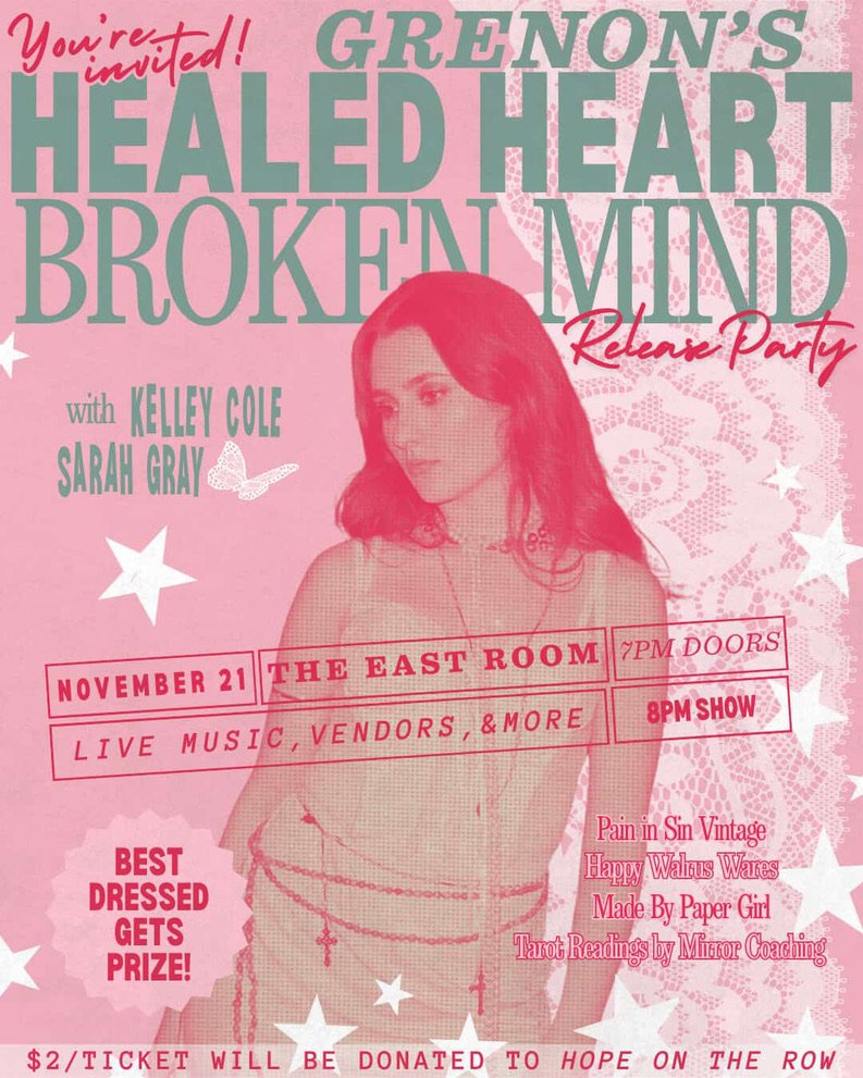 Grenon’s Record Release Party: 11/15/25