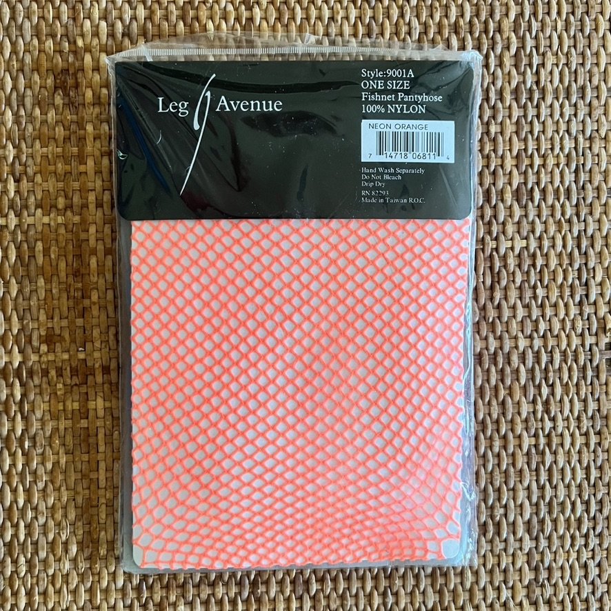 Legs Avenue neon orange fishnet pantyhose