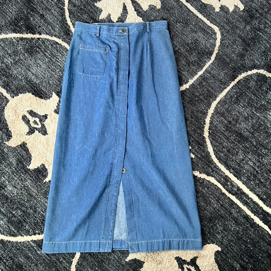 Susan Bristol Casuals denim maxi skirt