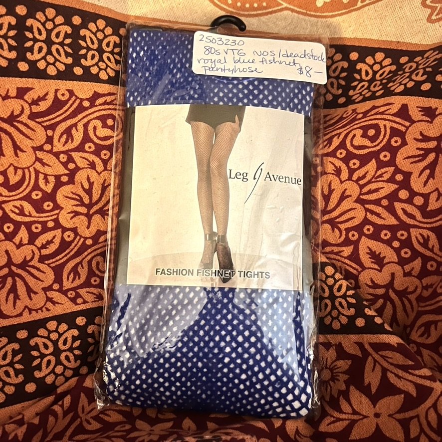 Leg Avenue royal blue fishnet pantyhose