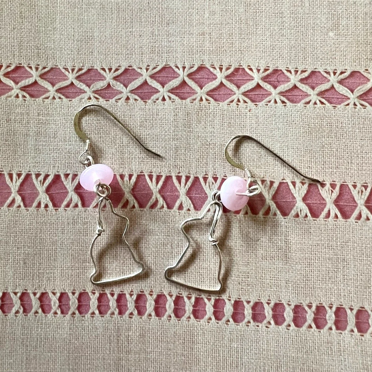 Bunnies! wire sculpture earrings