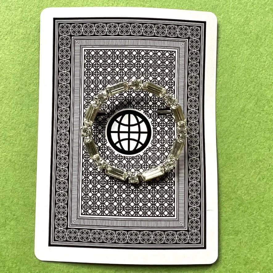 Faux diamond wreath brooch