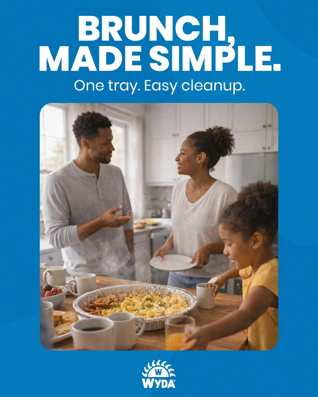 Eggs, vegetables, cheese. Bake everything together in an aluminum tray.
Perfect for slow weekends and easy serving.
Less cleanup means more time at the table.

#WYDA #AluminumSolutions #AluminumTrays #BrunchIdeas #SimpleCooking