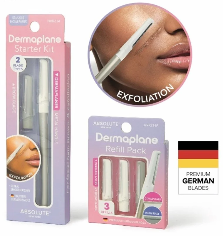 @beautopianewyork @absnyproducts #AbsoluteNewYork #Makeup #dermaplane #exfoliation #browshaping #razor