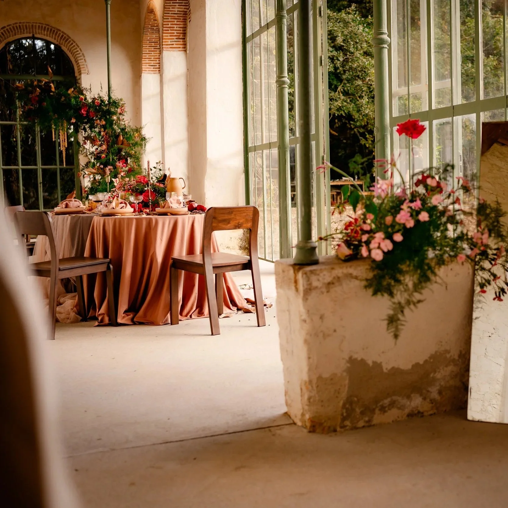 Réception automnale dans l'orangerie du chateau du Hallay