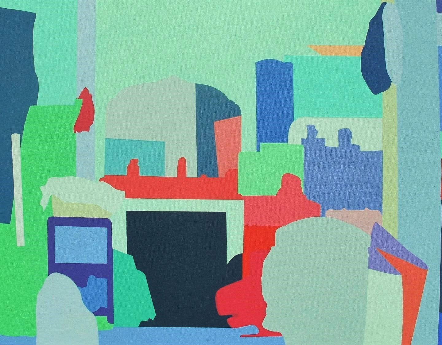 Chicago Studio 2, 14 x 18", acrylic on canvas, 2020