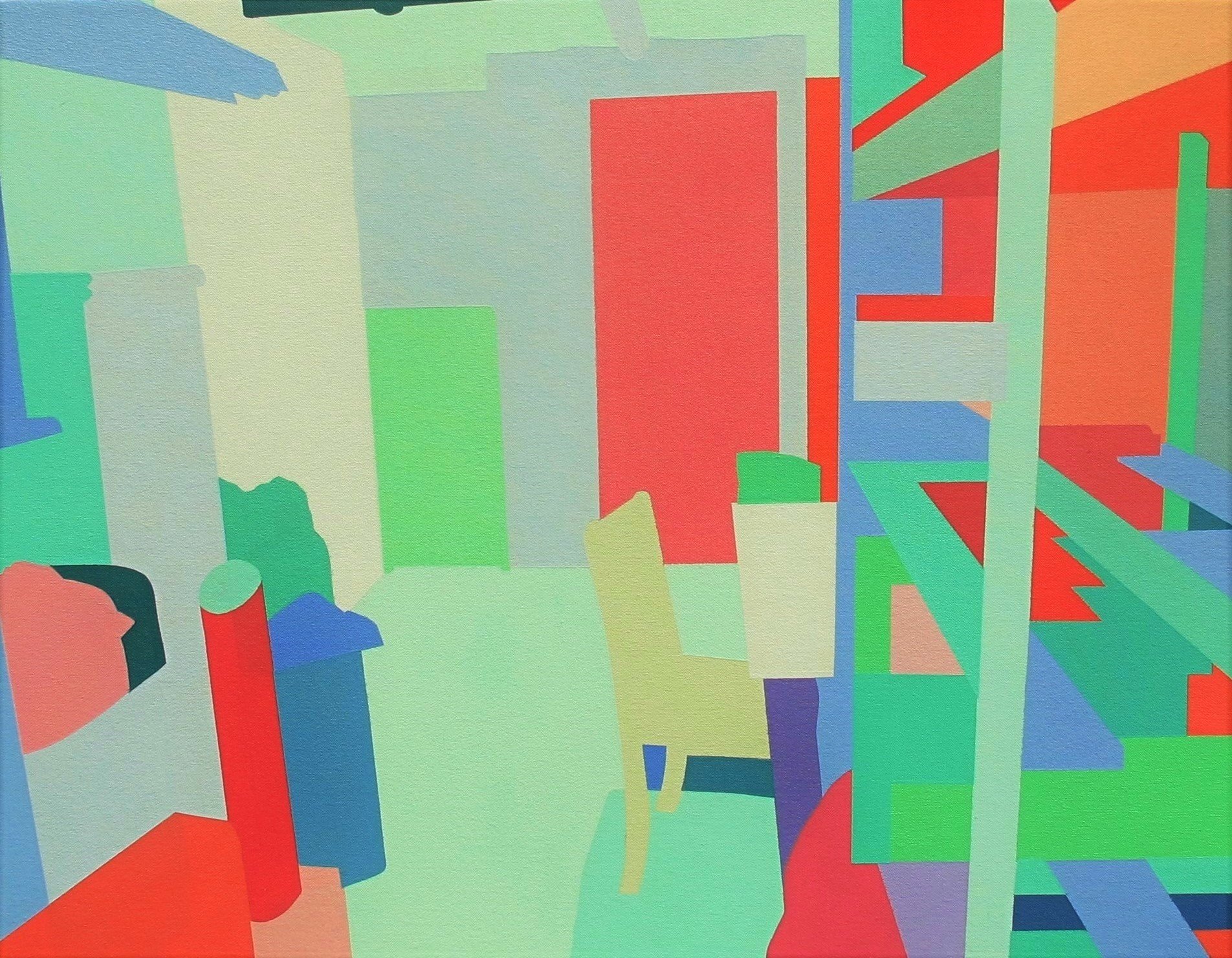 Ottawa Studio, 14 x 18", acrylic on canvas, 2020