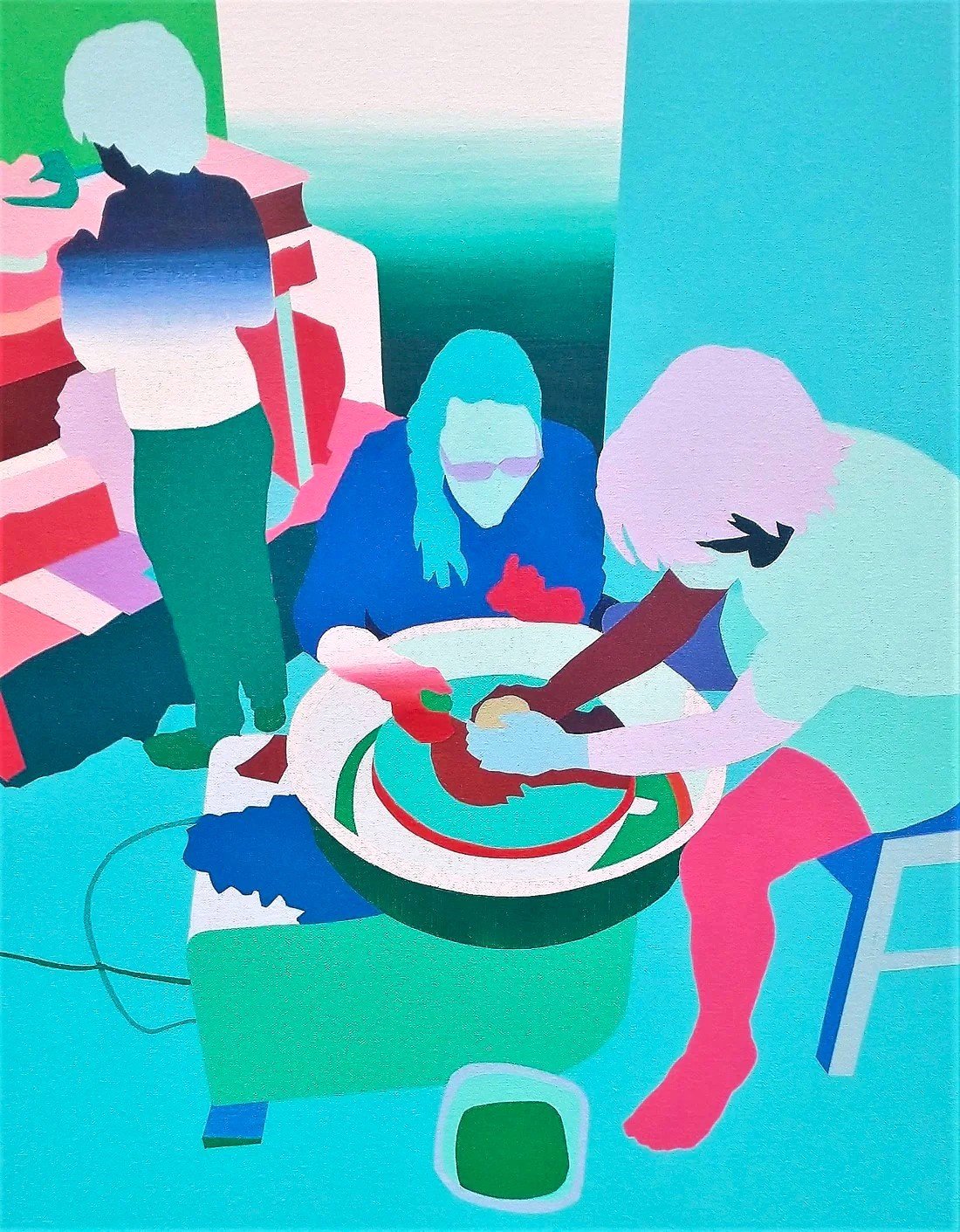 Pottery Studio,
acrylic on canvas,
18 x 14",
2023