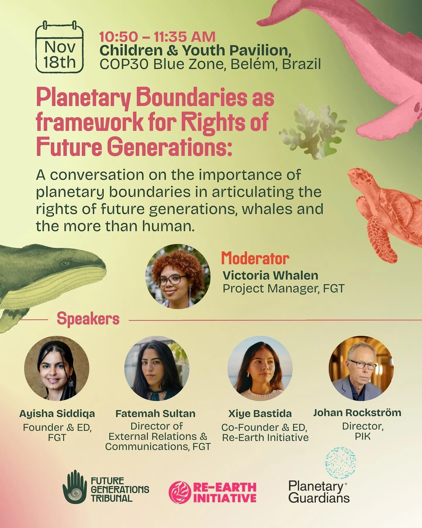 How can elevating the scientific framework and indigenous knowledge of Planetary Boundaries drive systemic change and secure the Rights of Future Generations? 🔍🌍

🇧🇷 Join us for a youth-led dialogue centering intergenerational leadership in clima