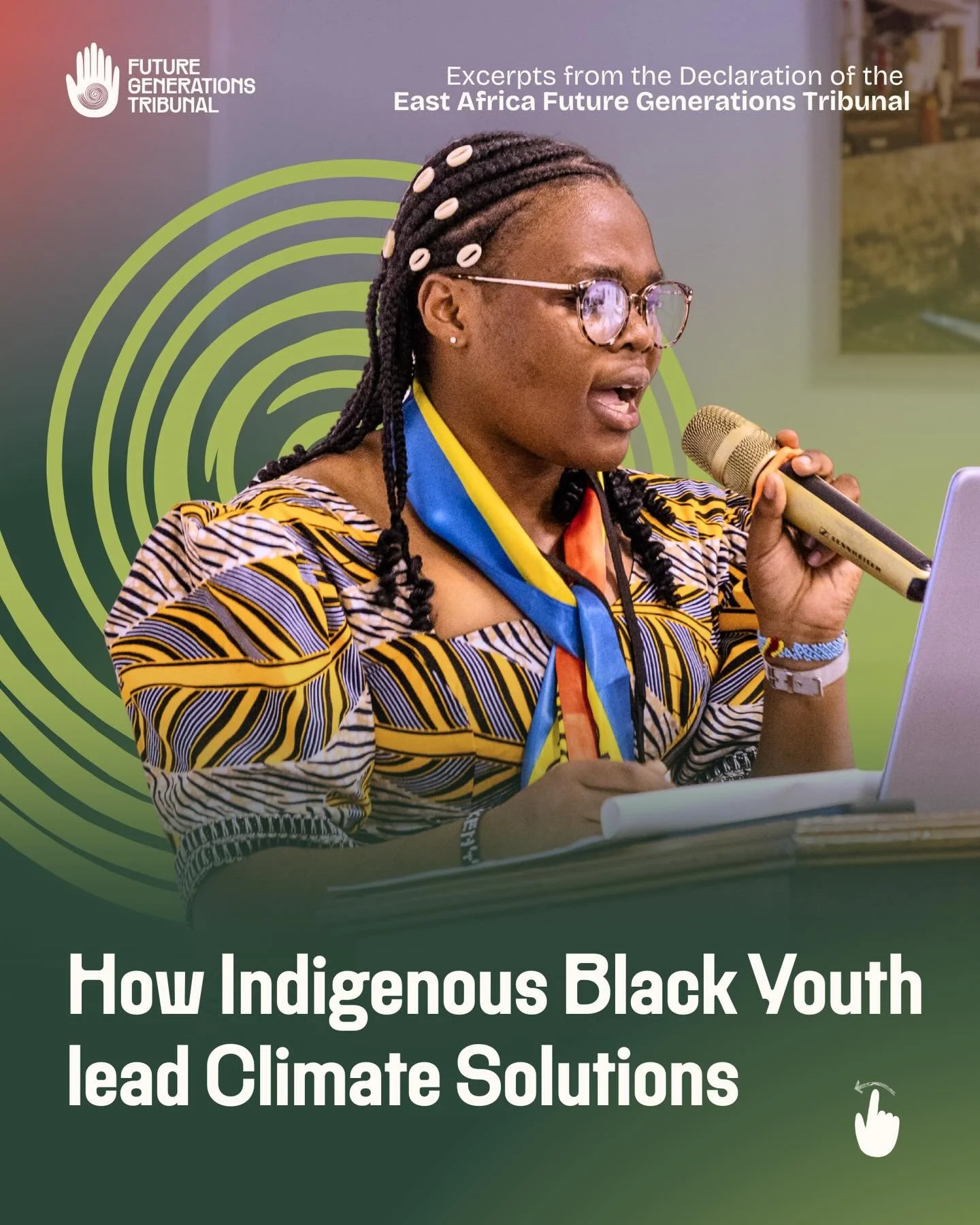 This is the story of 25 Black youth leading climate solutions at the East Africa Future Generations Tribunal (EAFGT) Mombasa, Kenya, to produce a legal Declaration defining 16 Rights to be secured for Future Generations and to be submitted to the Afr