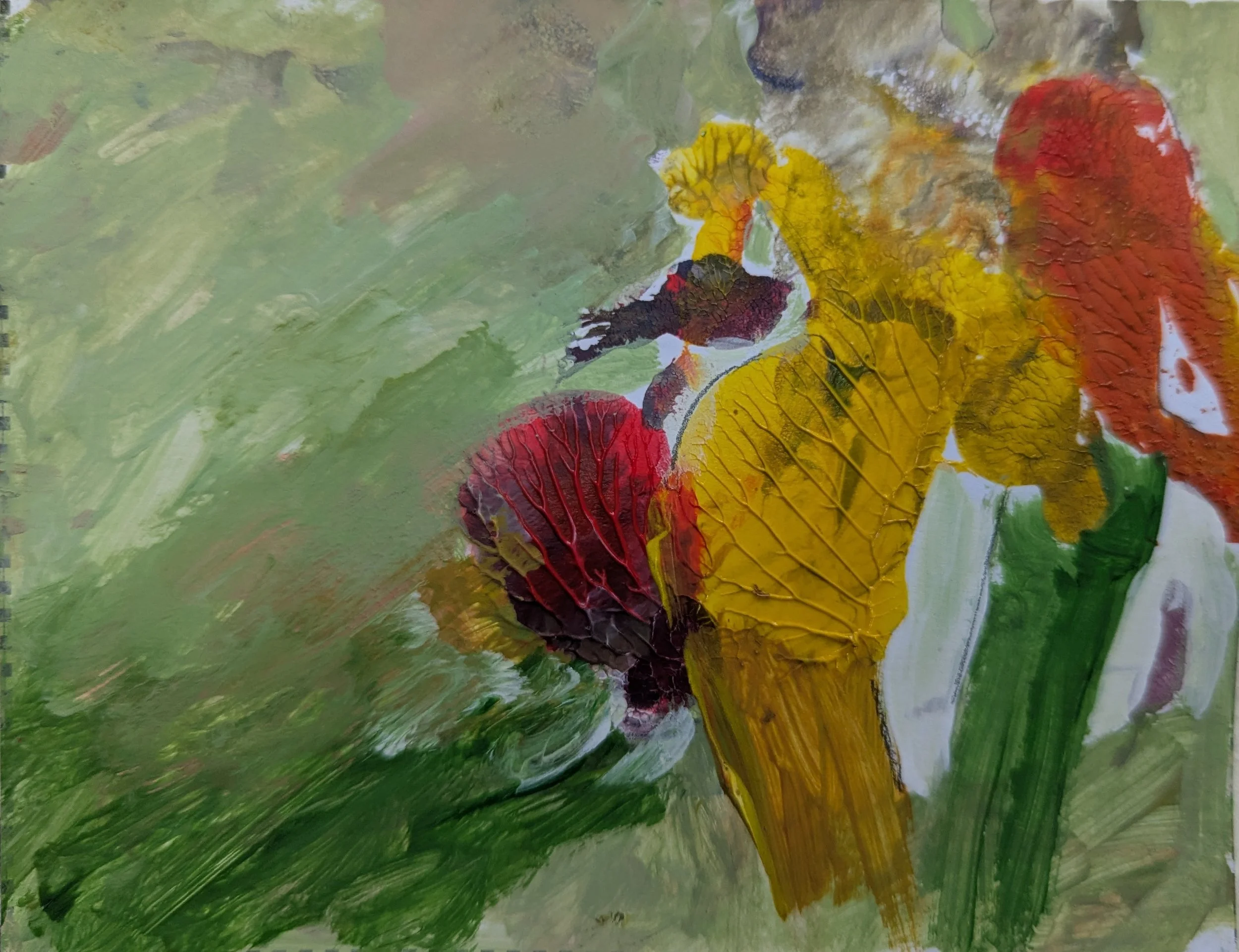 A kiss in the wings 10.7 x 13.9 cm