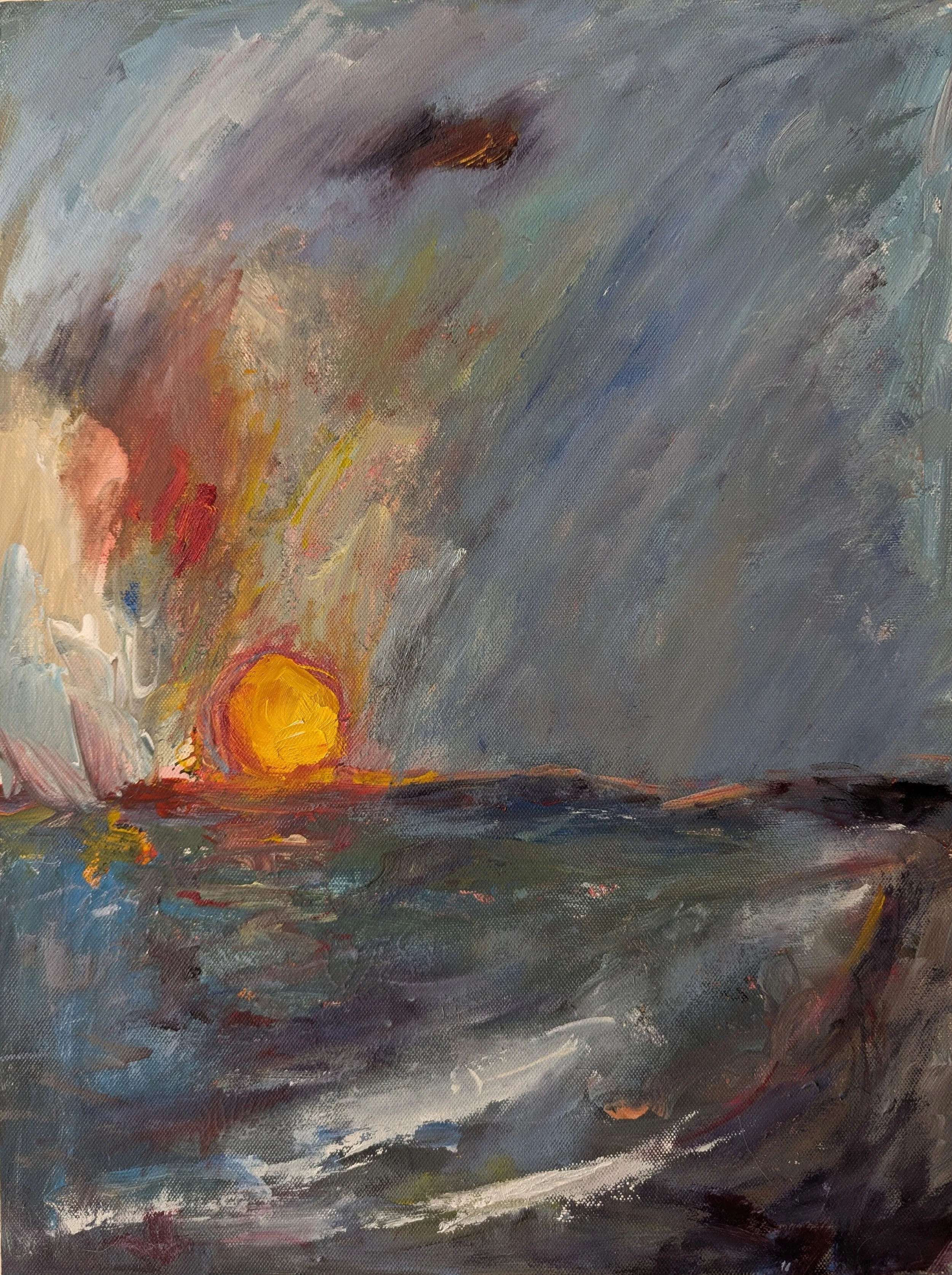 Seascape 3 Acrylic on board 14 x 30 cm