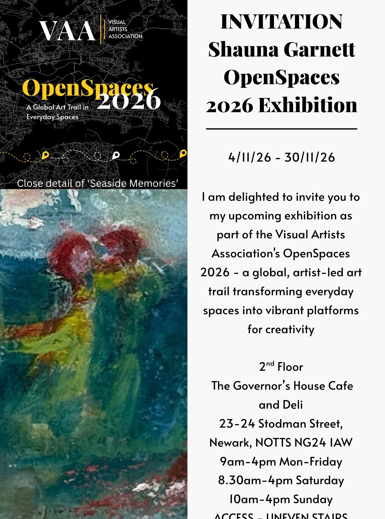 Not long now before my new exhibition at the fabulous Governor's House Cafe and Deli,
2nd floor - access by stairs only
#originalartforsale
#GlobalArtTrail
#OpenSpaces2026
#the_governors_house
#we.are.newark