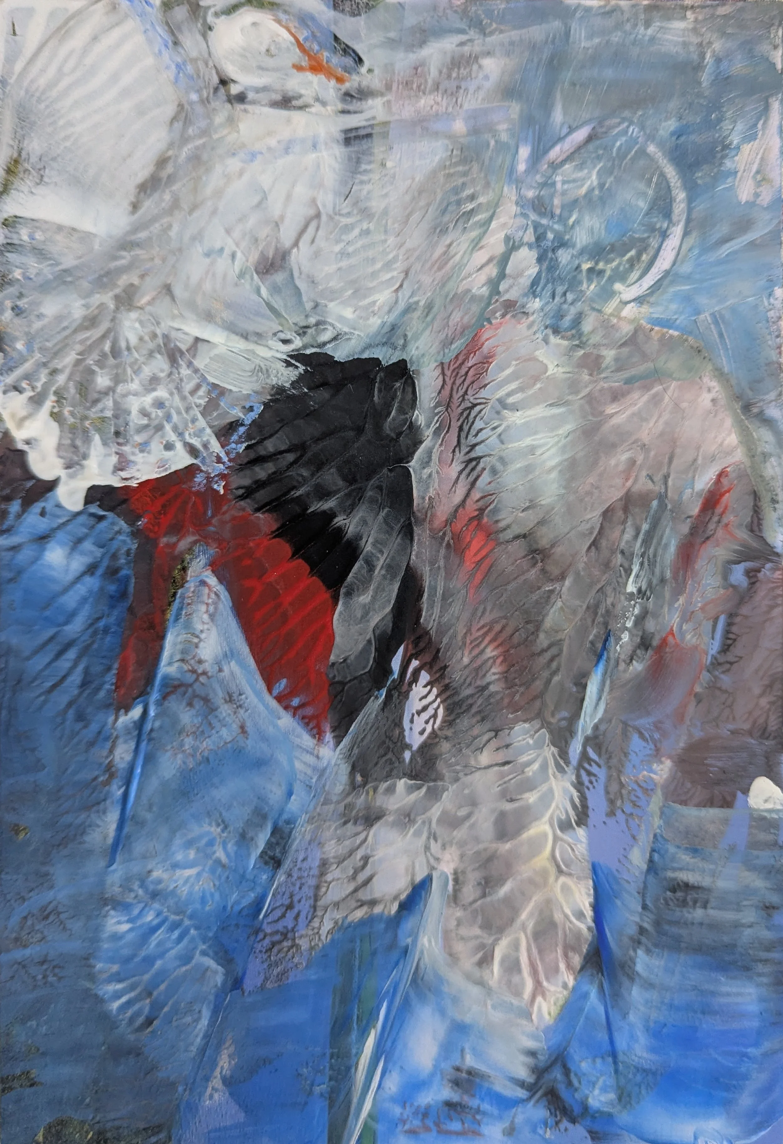Descent of the feathered soul 17.2 x 11.7 cm