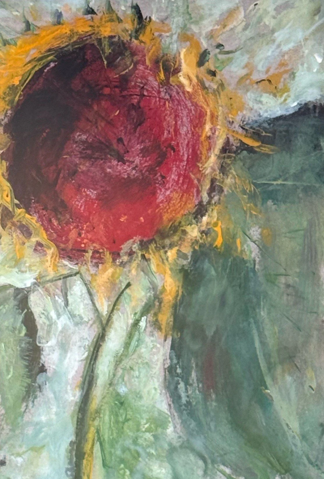 Tournesol - oil on card (29 x 20 cm  unframed) - 36.7 x 27.9 cm framed  £160
