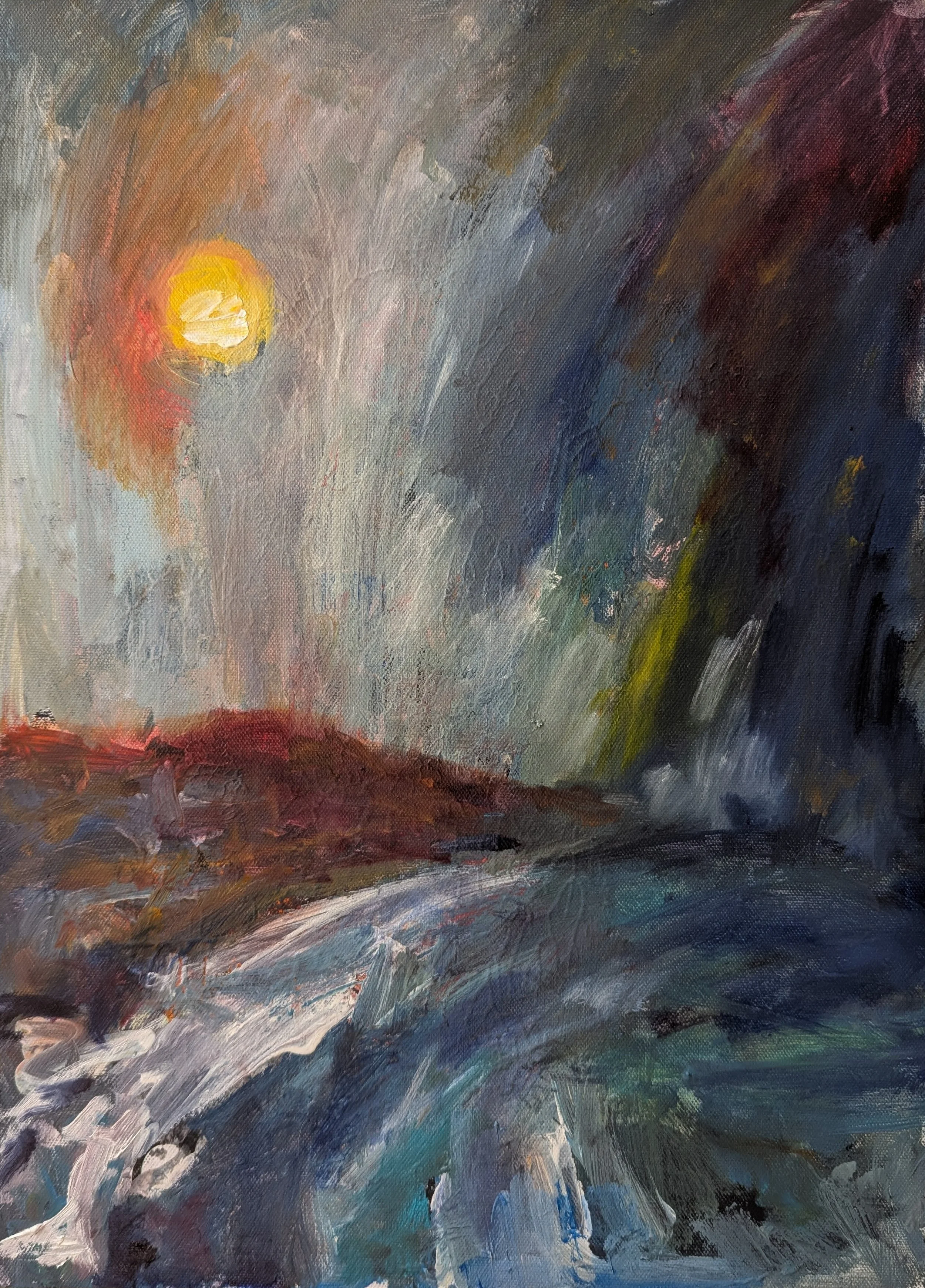 Seascape 1 Acrylic on board 14 x 30 cm