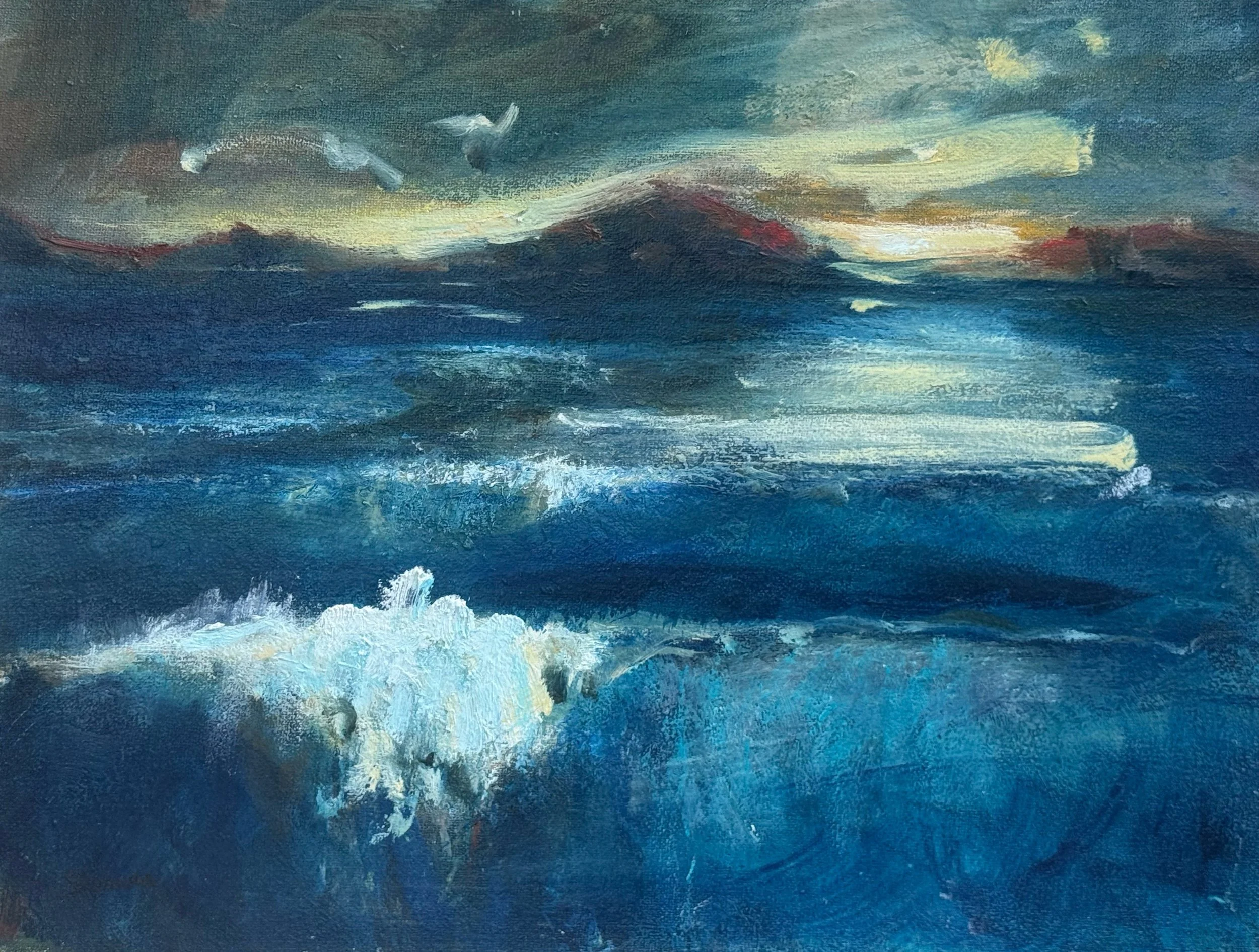 Light and flight - oil  on canvas board (30.5 x 40.6 cm unframed) -  Framed £280