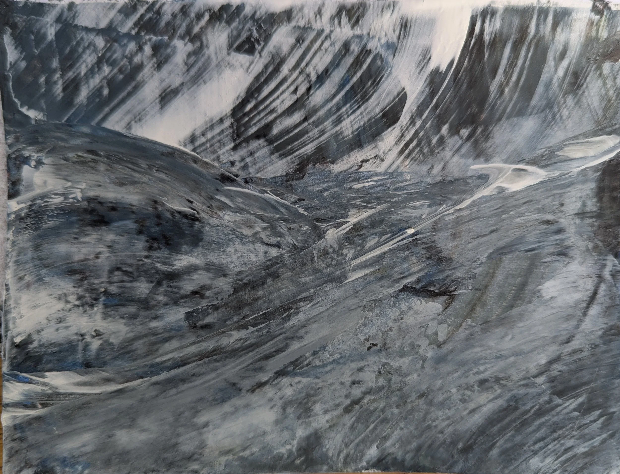 Moors in snow 10.5 x 14.8 cm