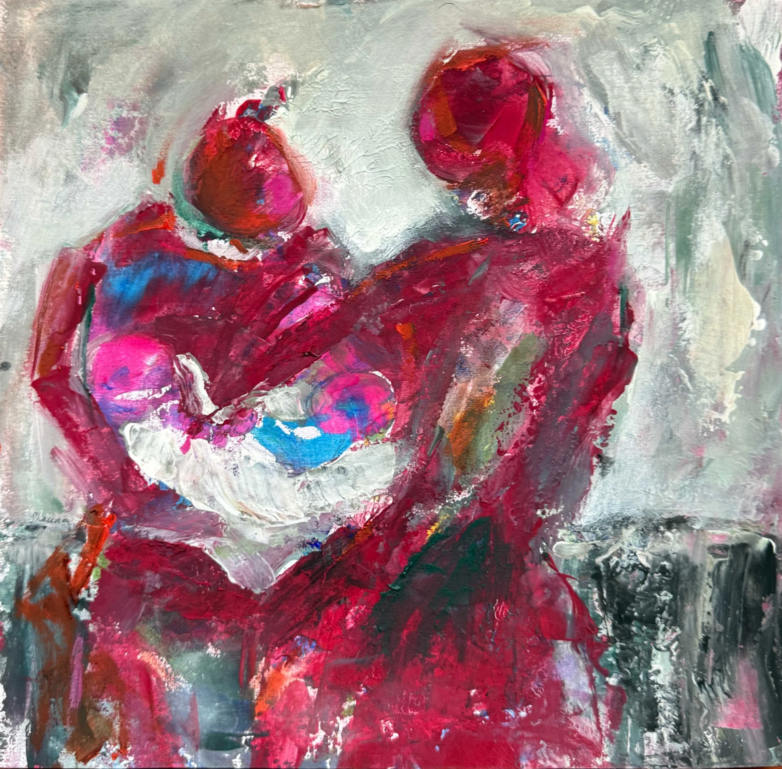 Brigid's blessing, twice given (23 x 23cm)  framed £240