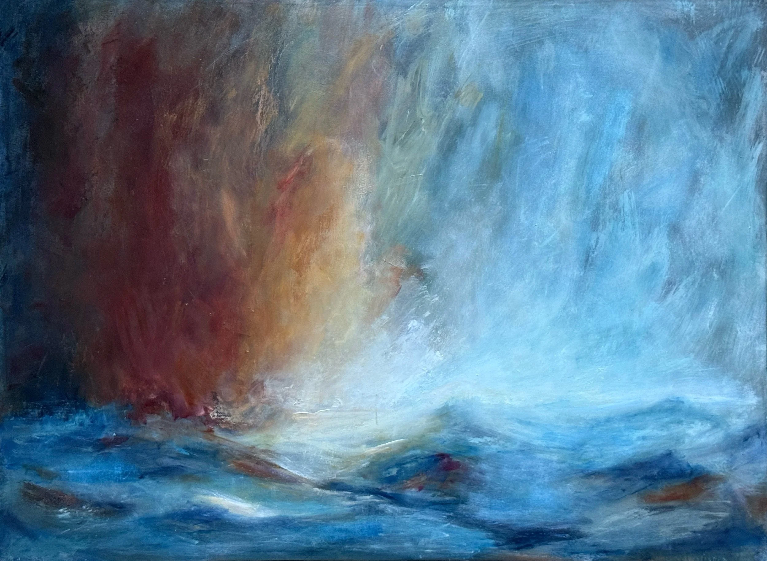 Out at sea - oil on canvas - 56.8 x 76.6 cm unframed £400