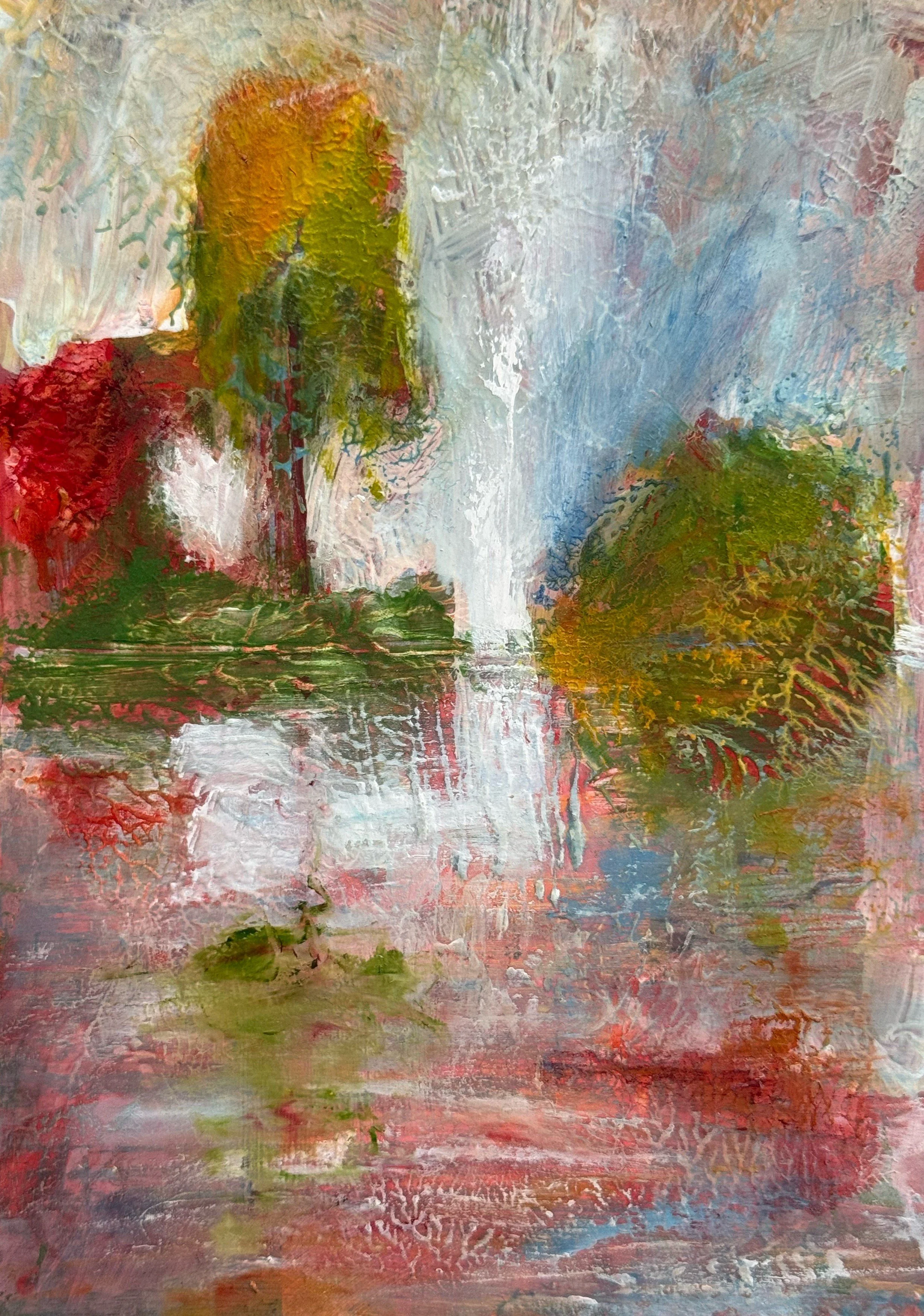 Reflections - 14.8 x 10.5 cm  - acrylic on card