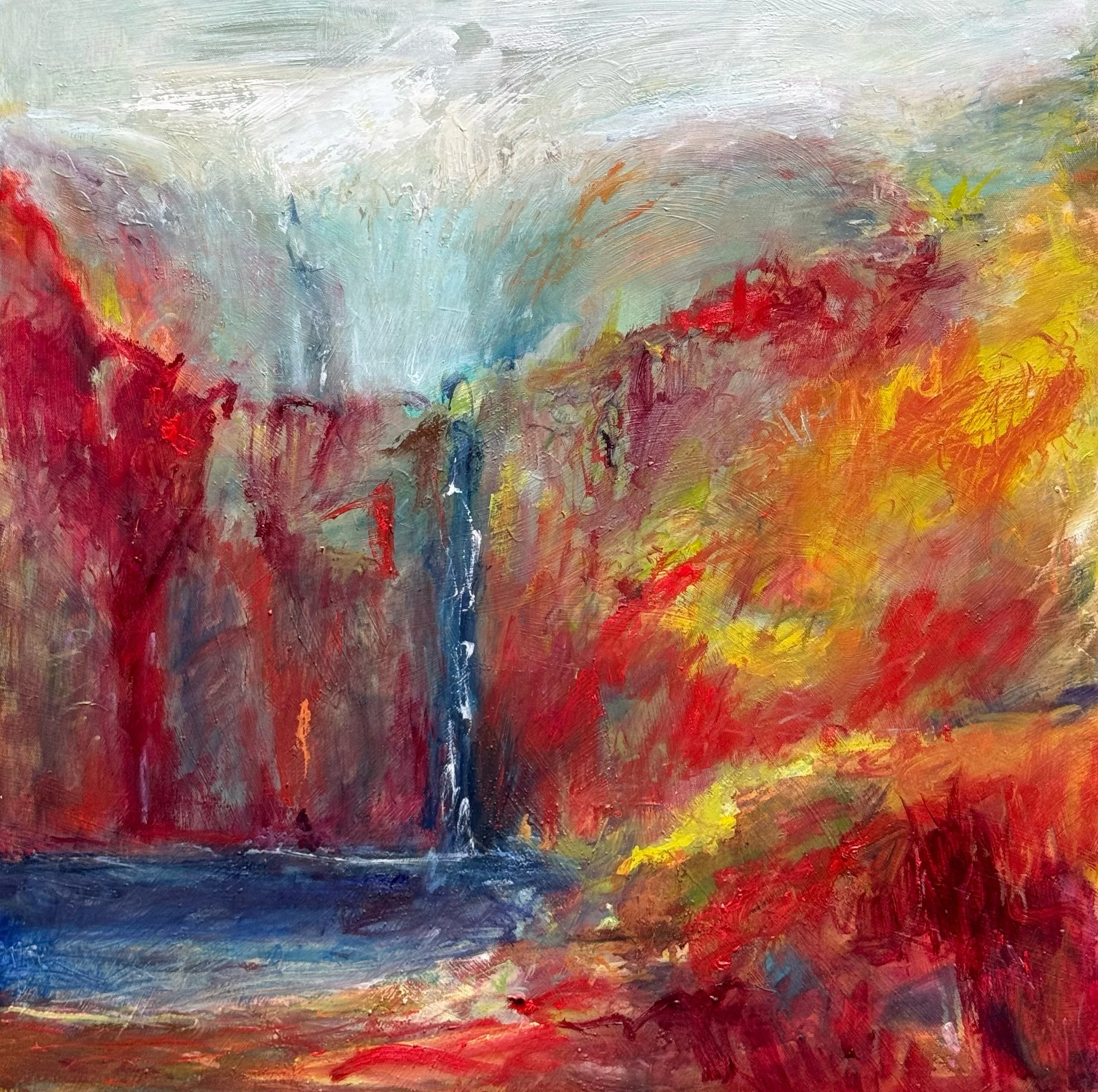 Water falling - oil on canvas  - 50  x 50 cm unframed £280
