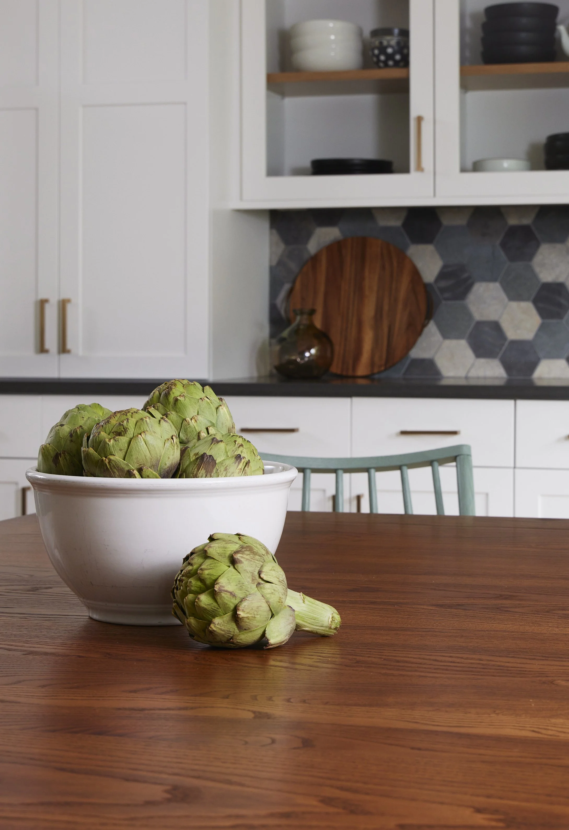 tables scape on custom ash dining table