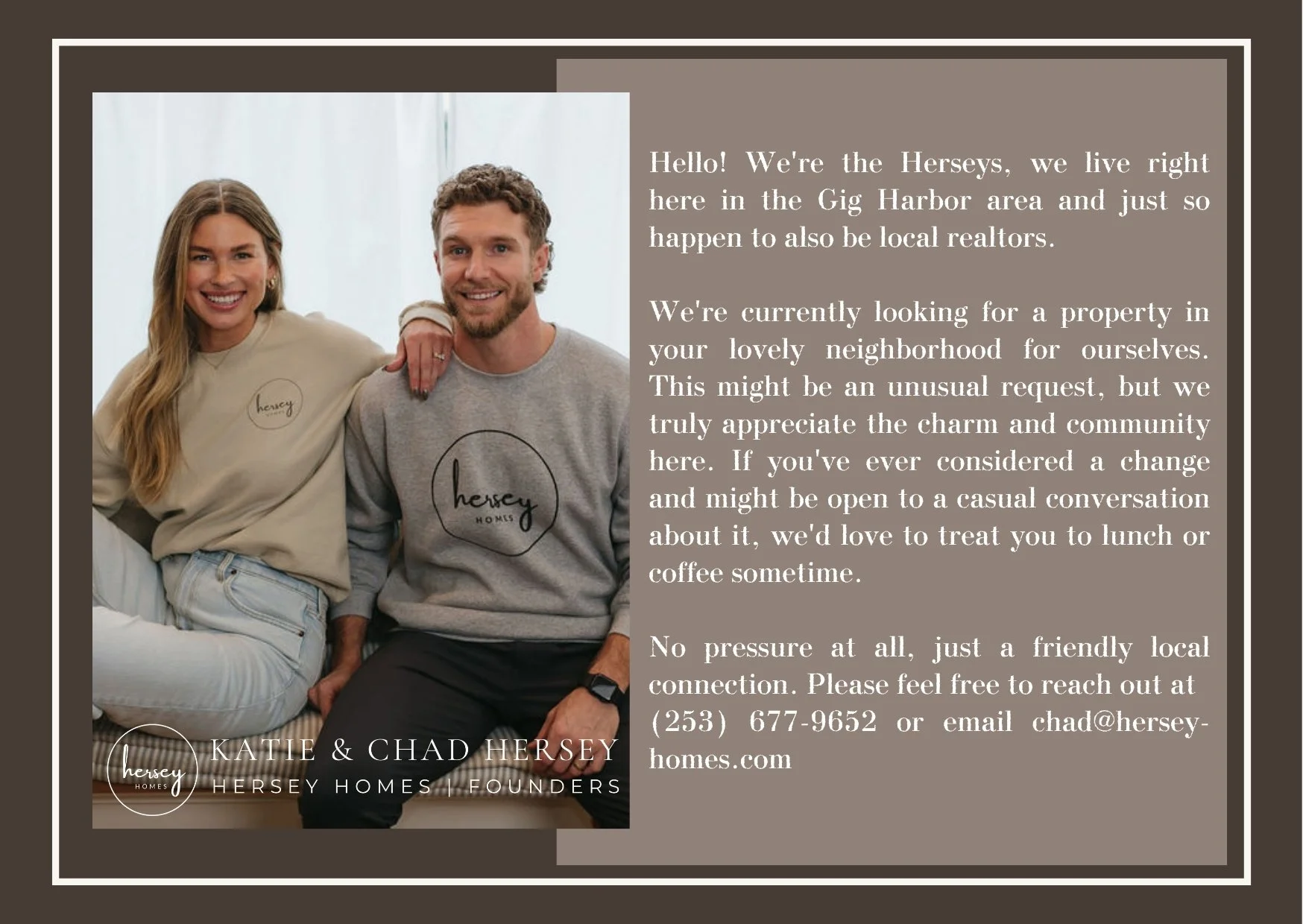 Custom Inquiry Cards for Door Knocking (Back)