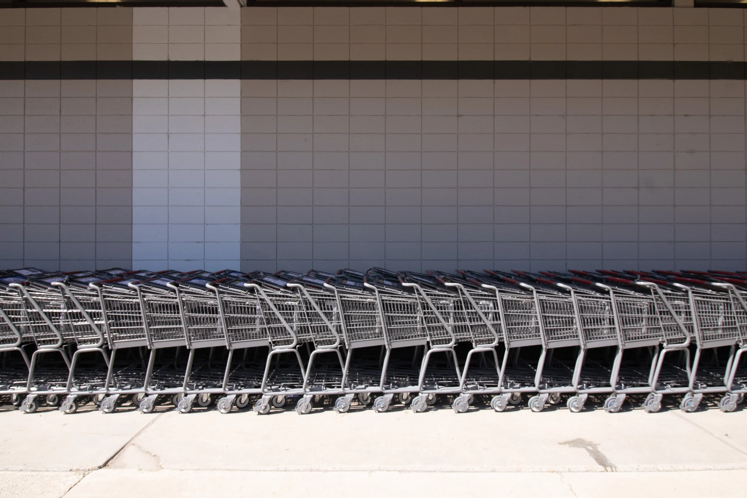 Shopping carts, City Market facade, Craig, CO