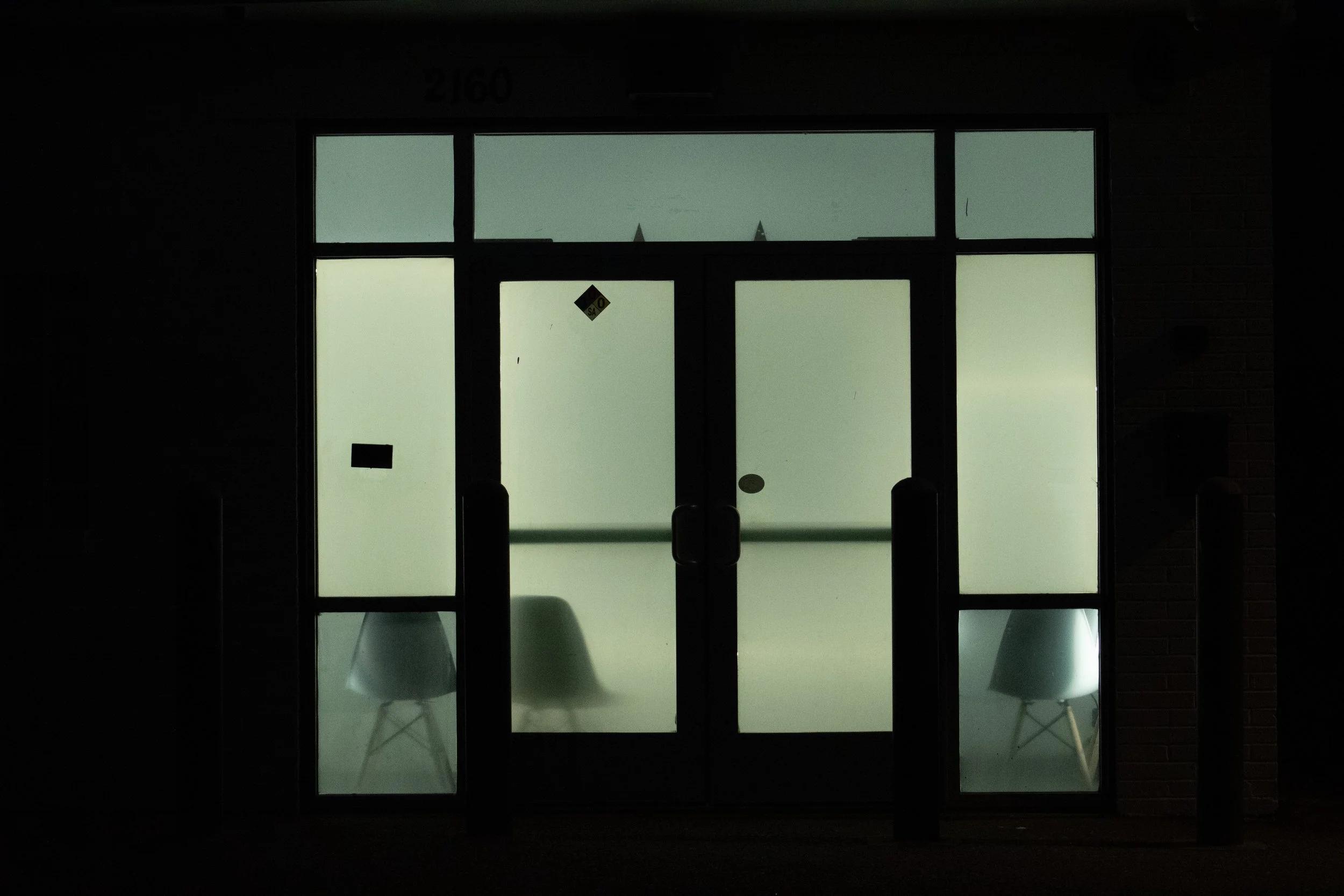 Office lobby after hours, Denver, CO