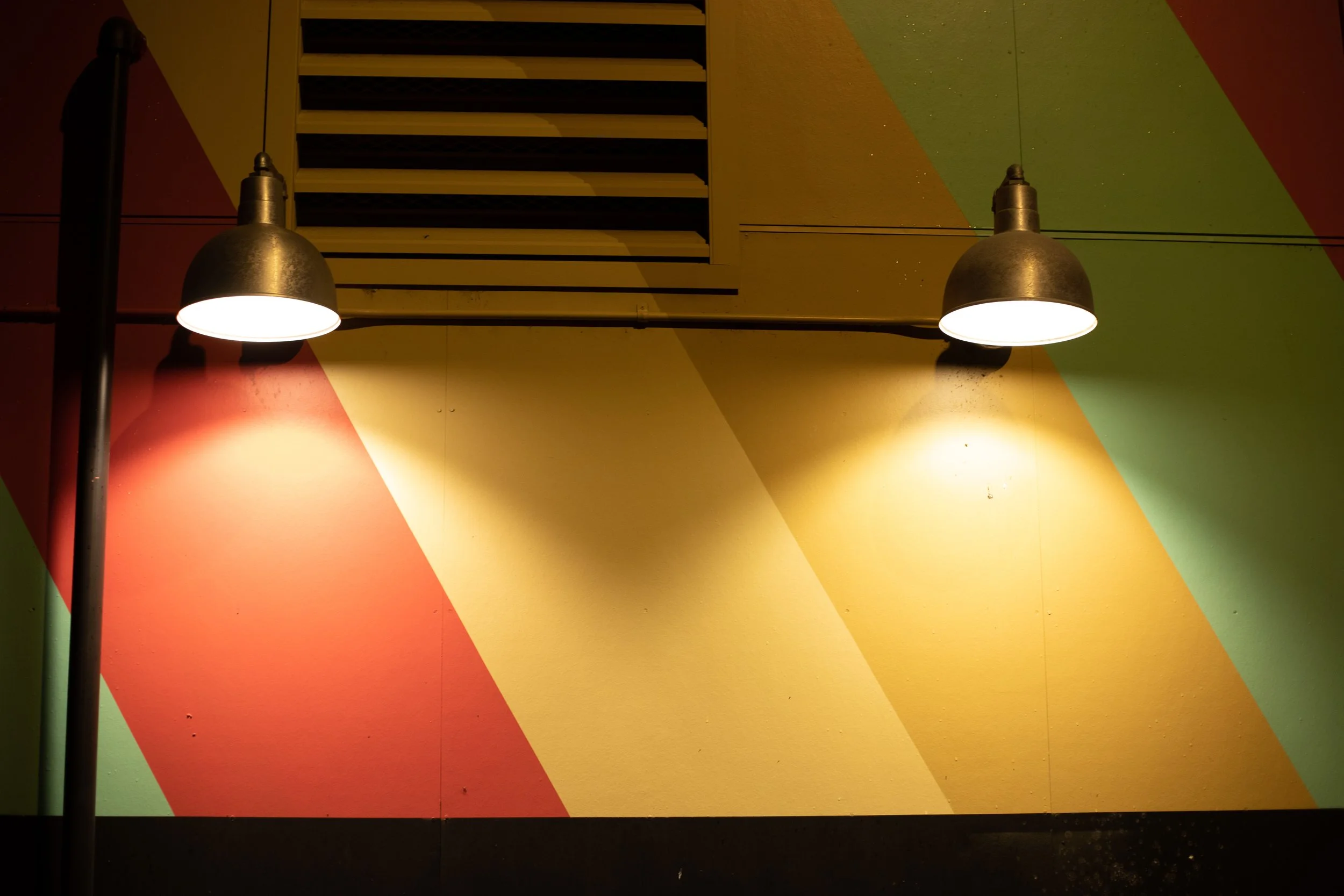 Pendant lamps, diagonal stripes, Glenwood Springs, CO