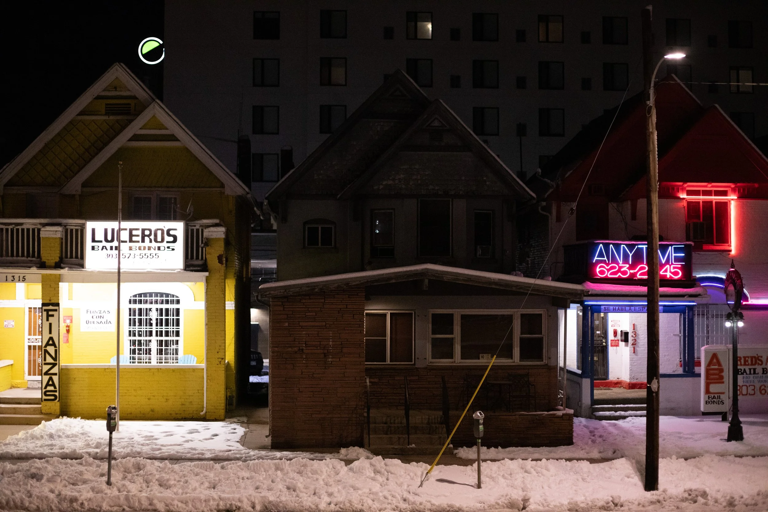 Bail bonds row, Denver, CO