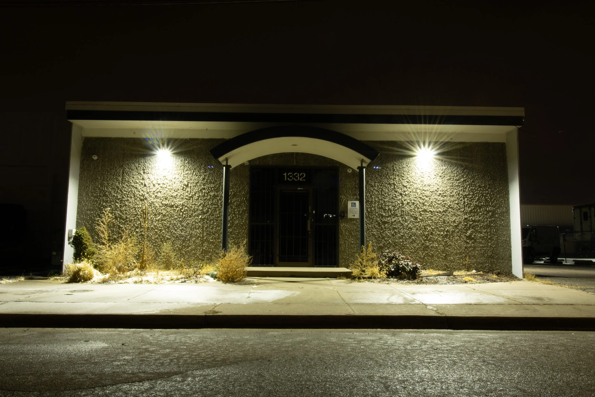 Commercial building entrance, Denver, CO