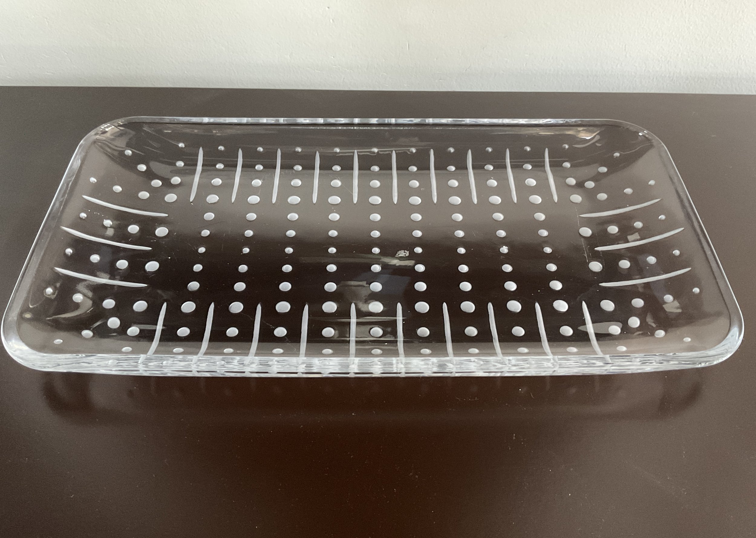 Glass Dot Serving Tray