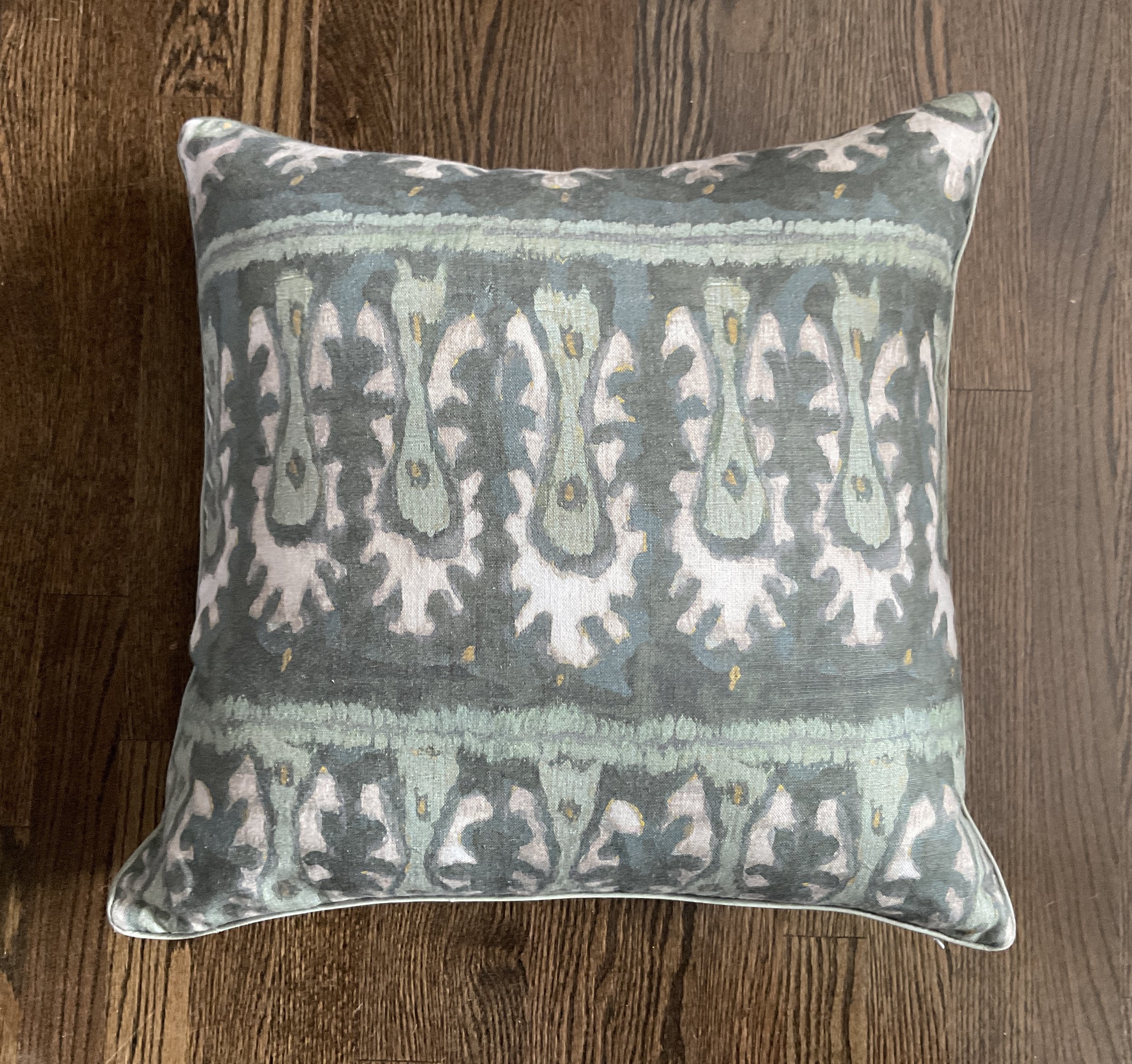 Ryan Studio Sage Green Ikat Pillow