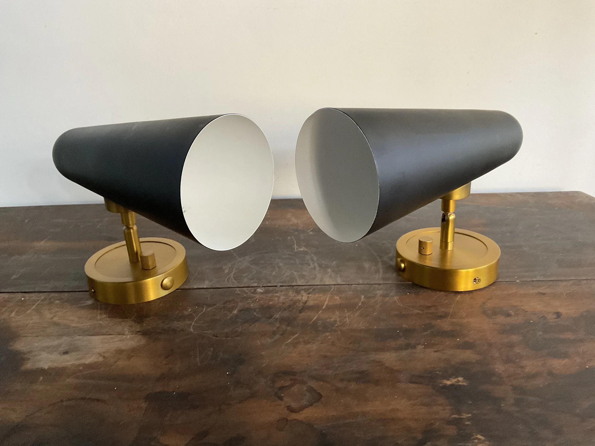 Pair of Daniel Dimmable Wall Sconces by Kuzco