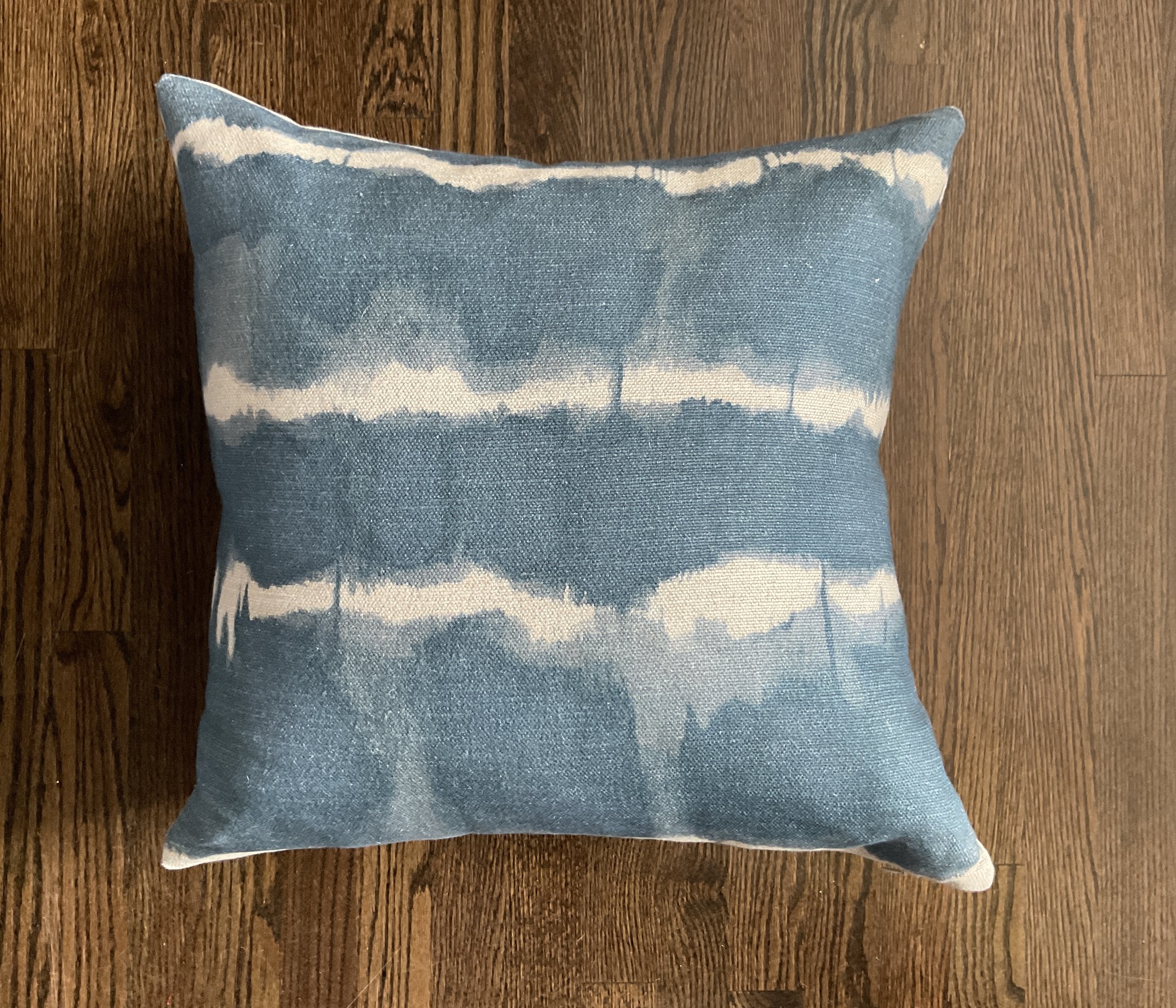 Ryan Studio Blue and White Waves Pillow