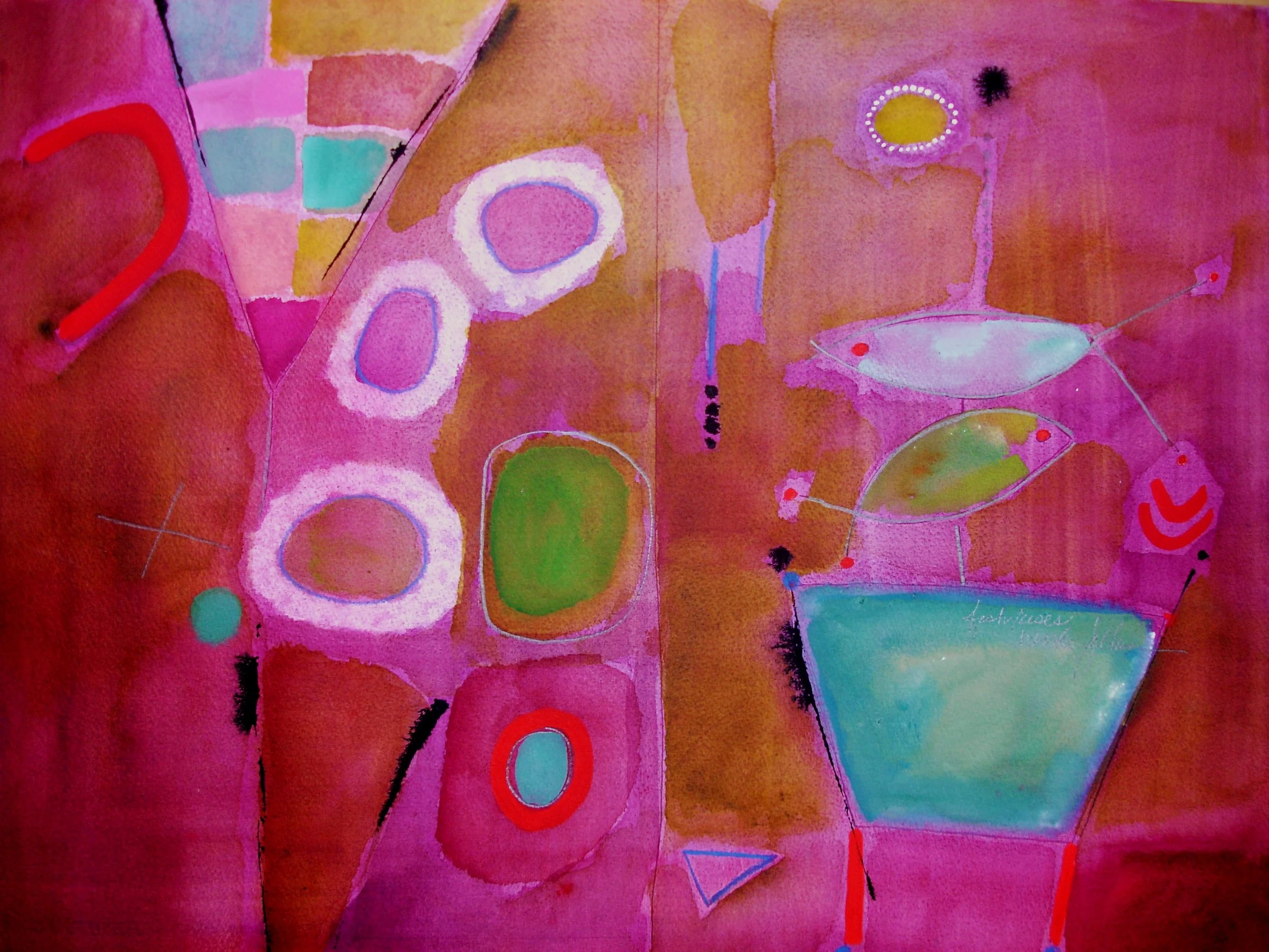 fish rises 18"x24", MM on paper