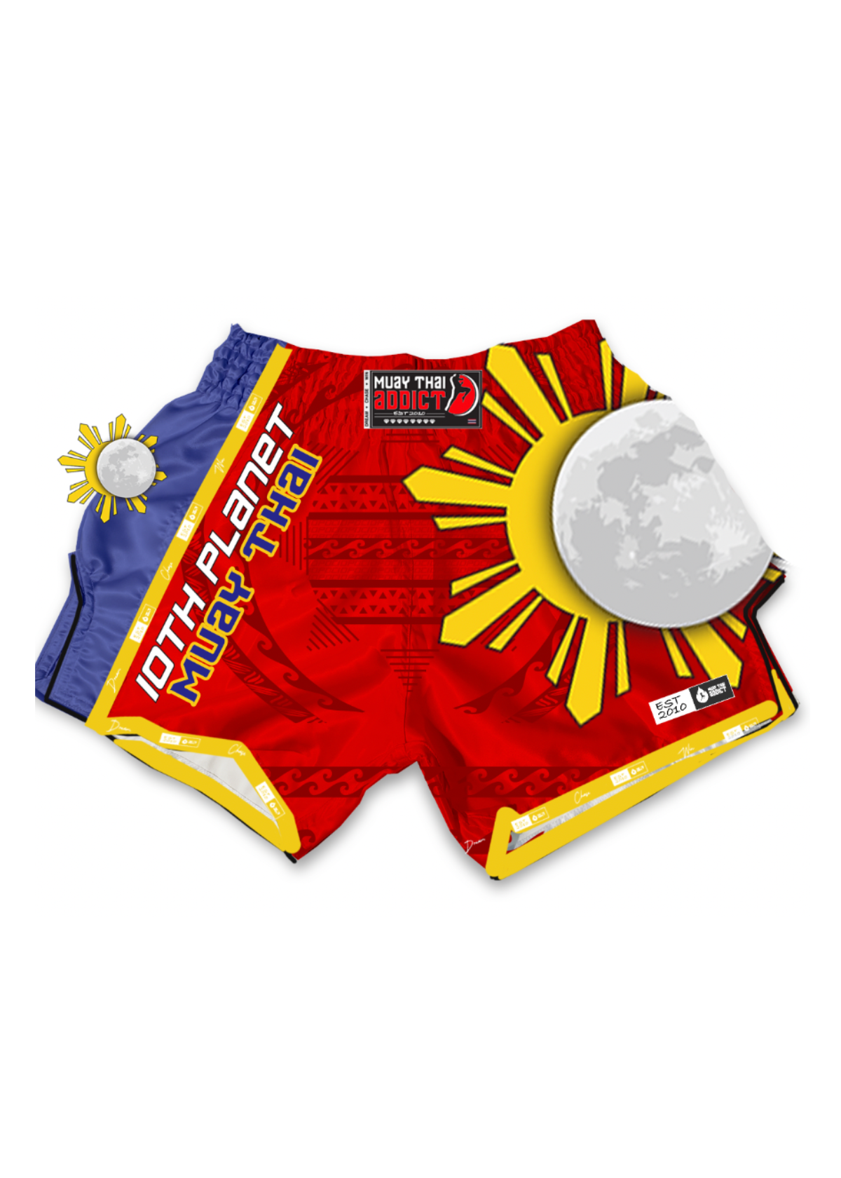 10PDC Muay Thai Shorts - Red