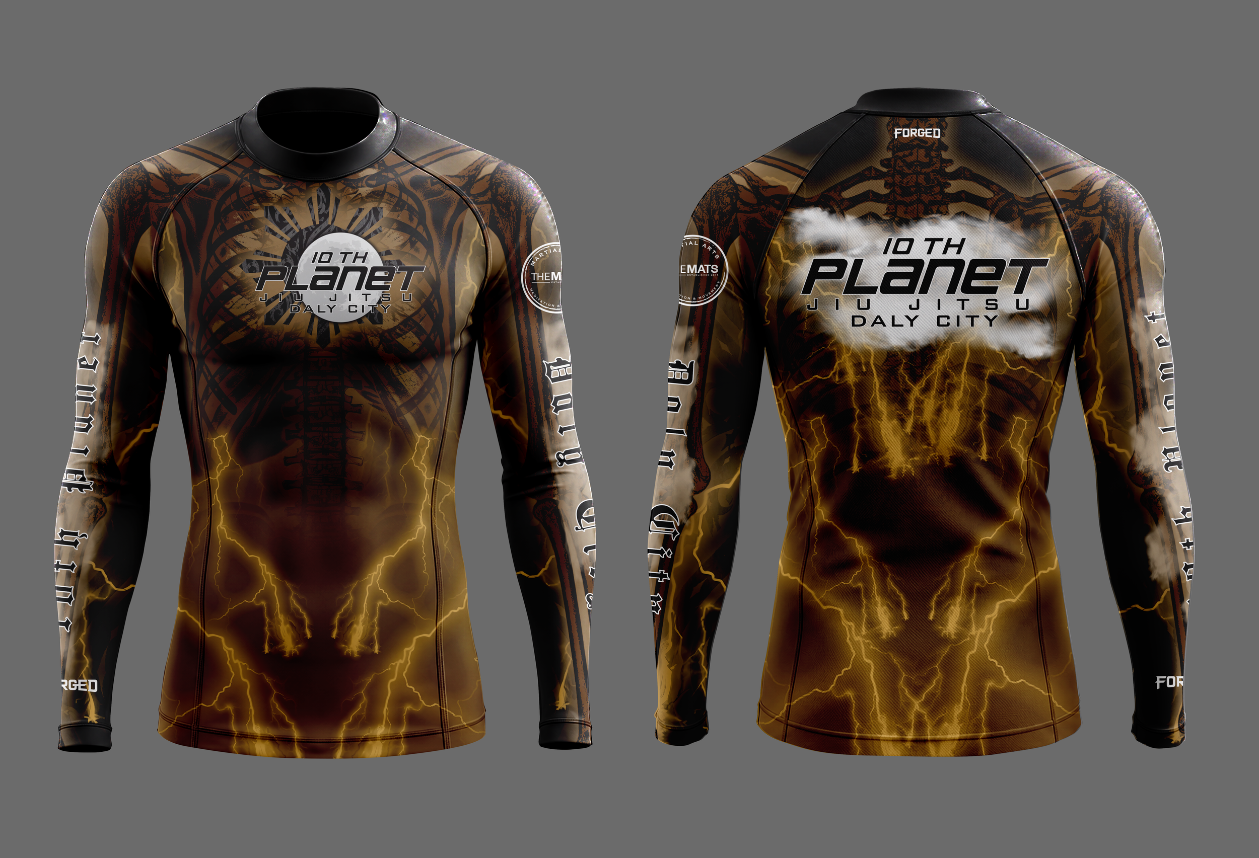 10PDC RANKED SKELETON JIU JITSU KIT - BROWN BELT