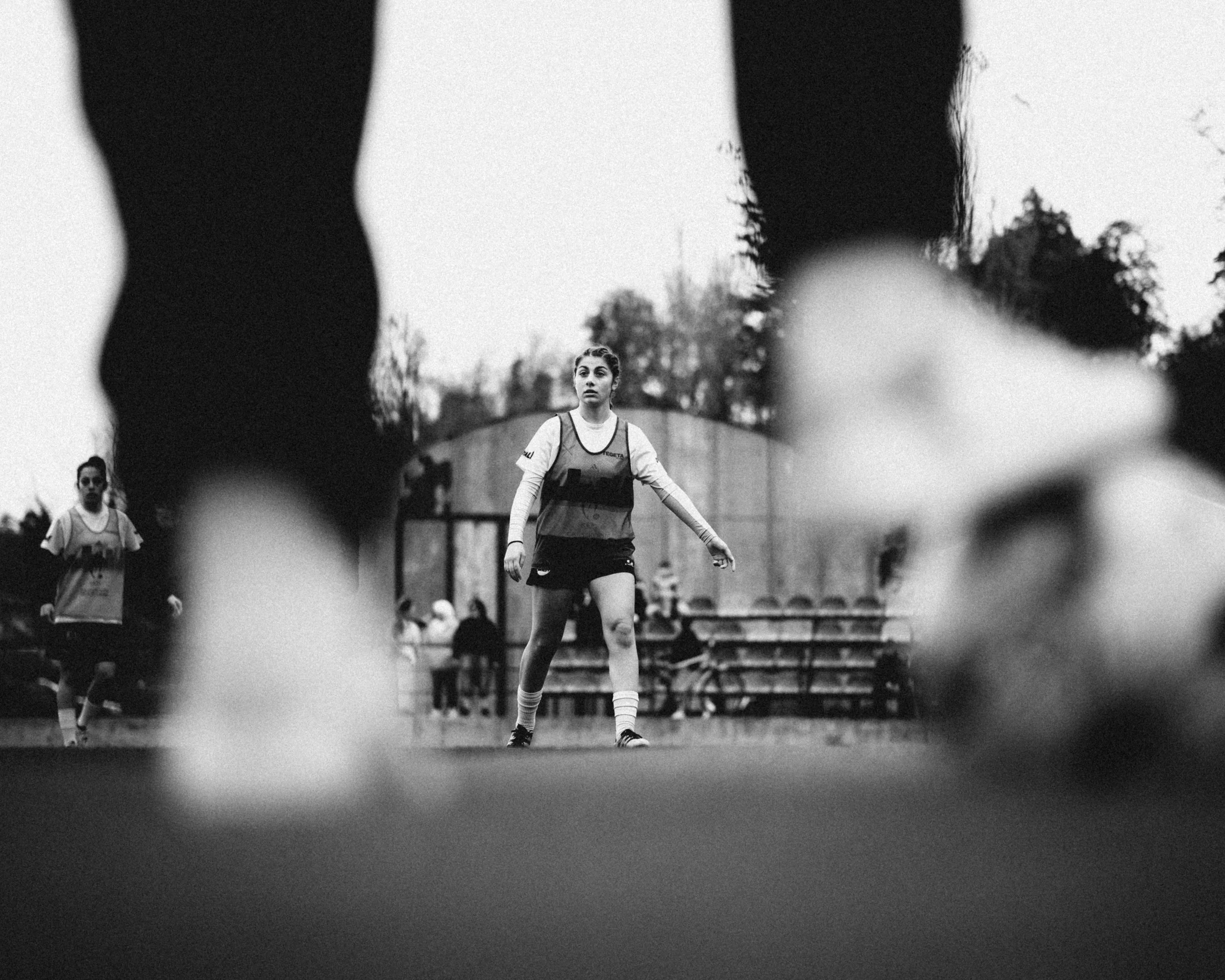Pre-match warm-up.