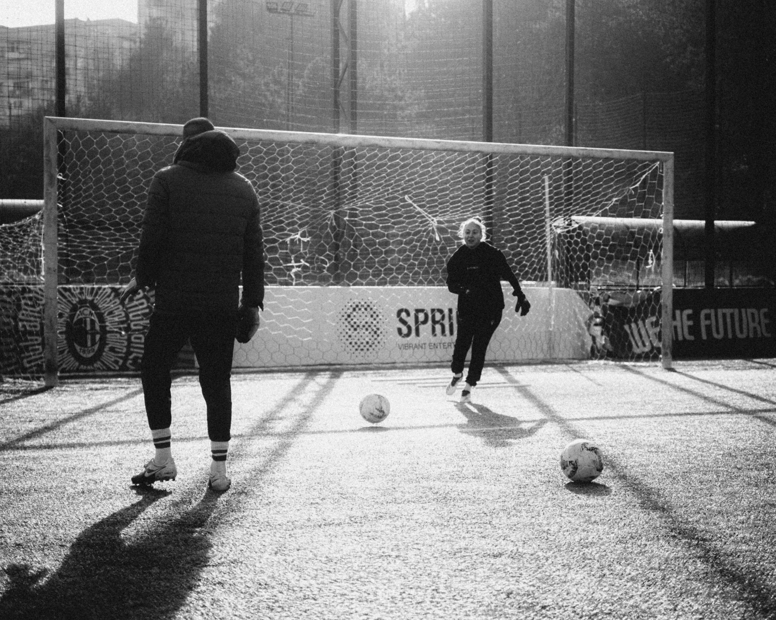 Guram Mchedlishvili and Lika Tsukhurkaidze. Final training session before the cup final, 6 December 2025