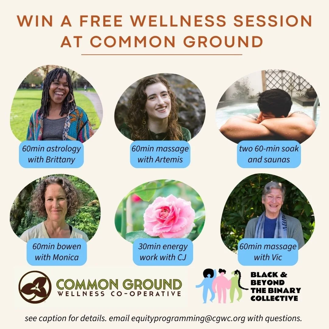 Win a Free Wellness Session at                                     Common Ground Wellness Cooperative